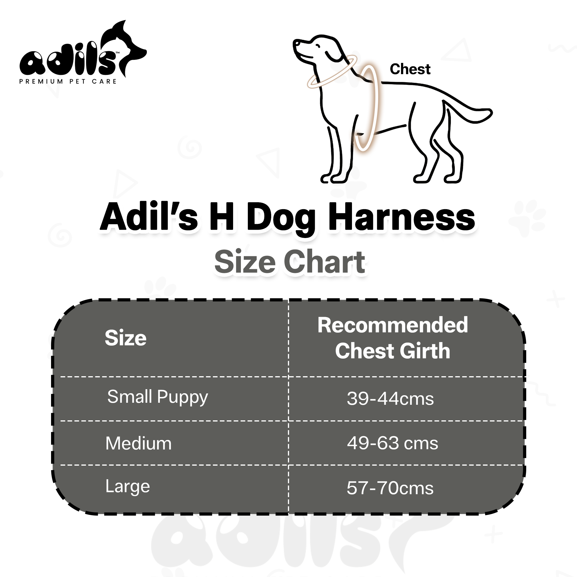 Adils H-shape harness for Walking Training Hiking & Outdoor Activities