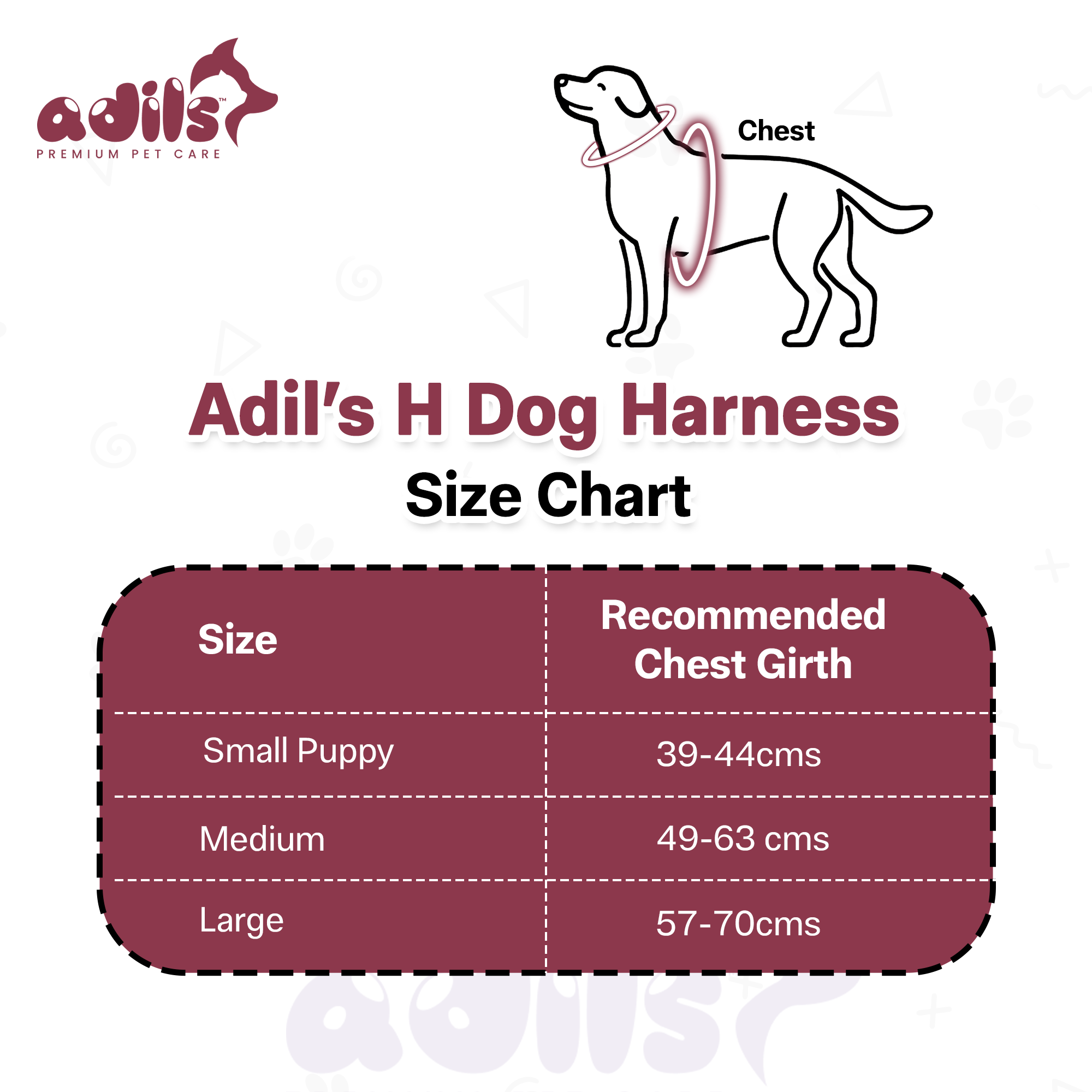 Adils H-shape harness for Walking Training Hiking & Outdoor Activities