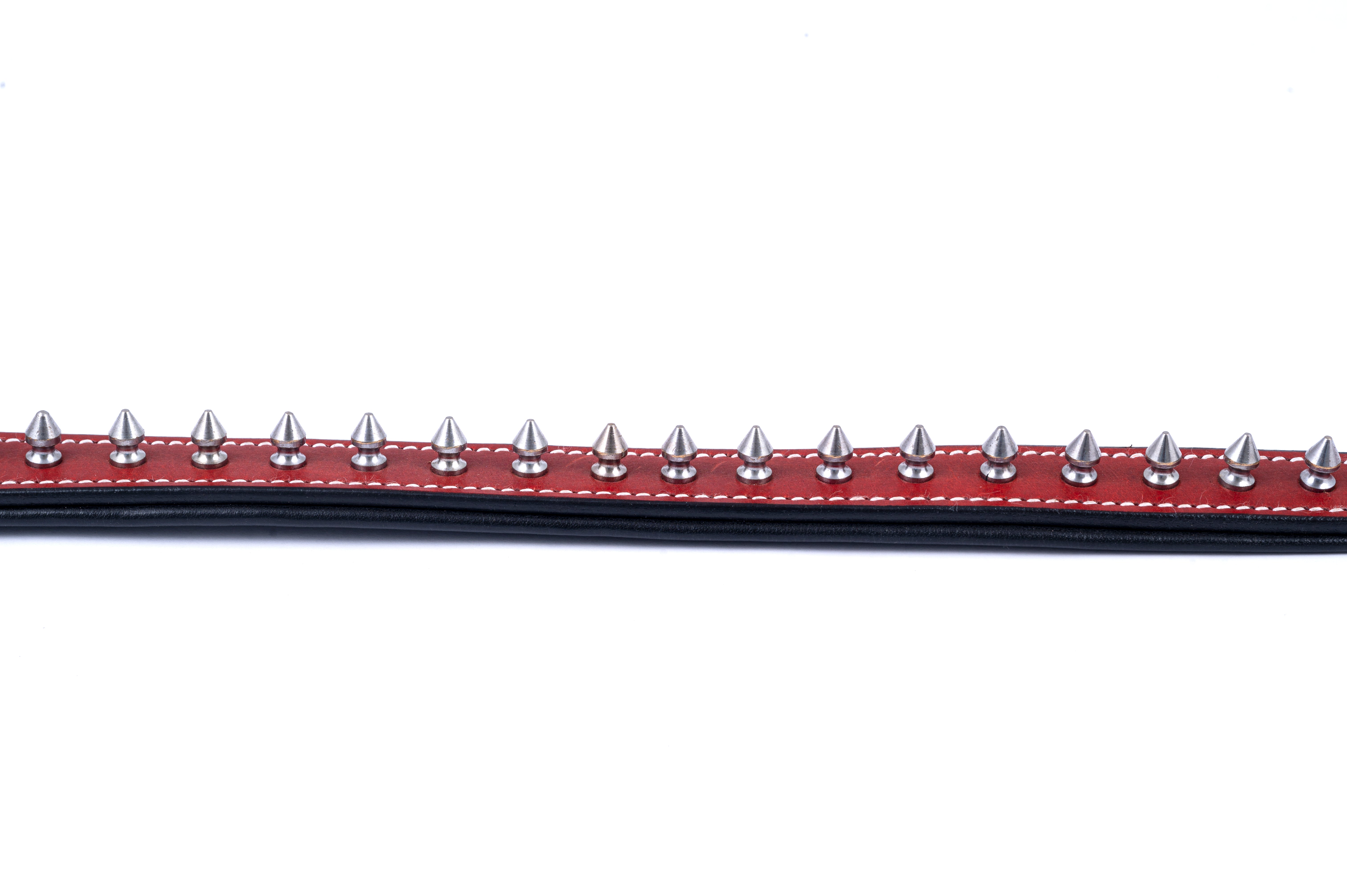 Adil’S Leather Spike Dog Collar for Small, Medium & Large Dogs with Strong Metal D-Ring, Adjustable Collar fits All Neck Size, 1” Width