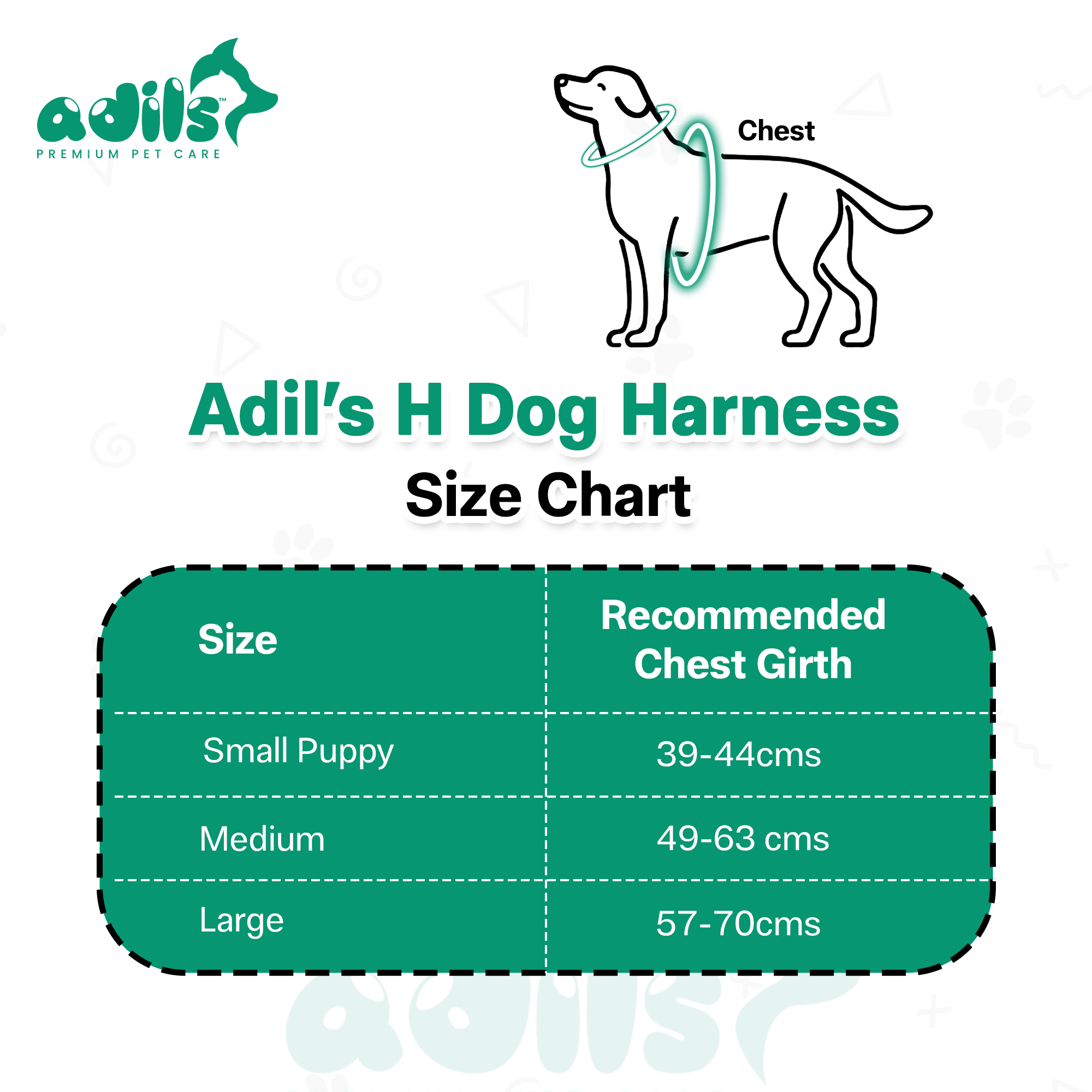 Adils H-shape harness for Walking Training Hiking & Outdoor Activities