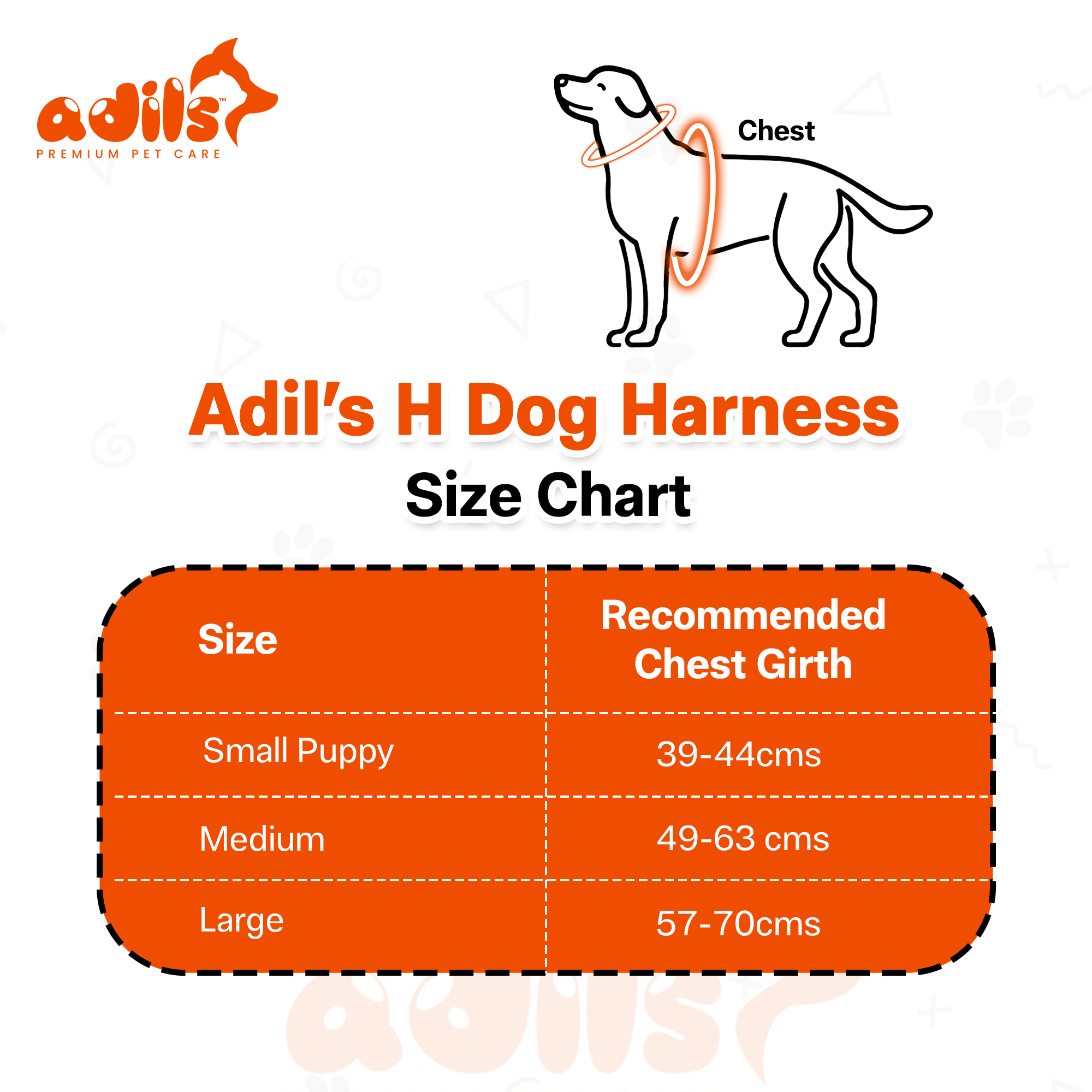 Adils H-shape harness for Walking Training Hiking & Outdoor Activities