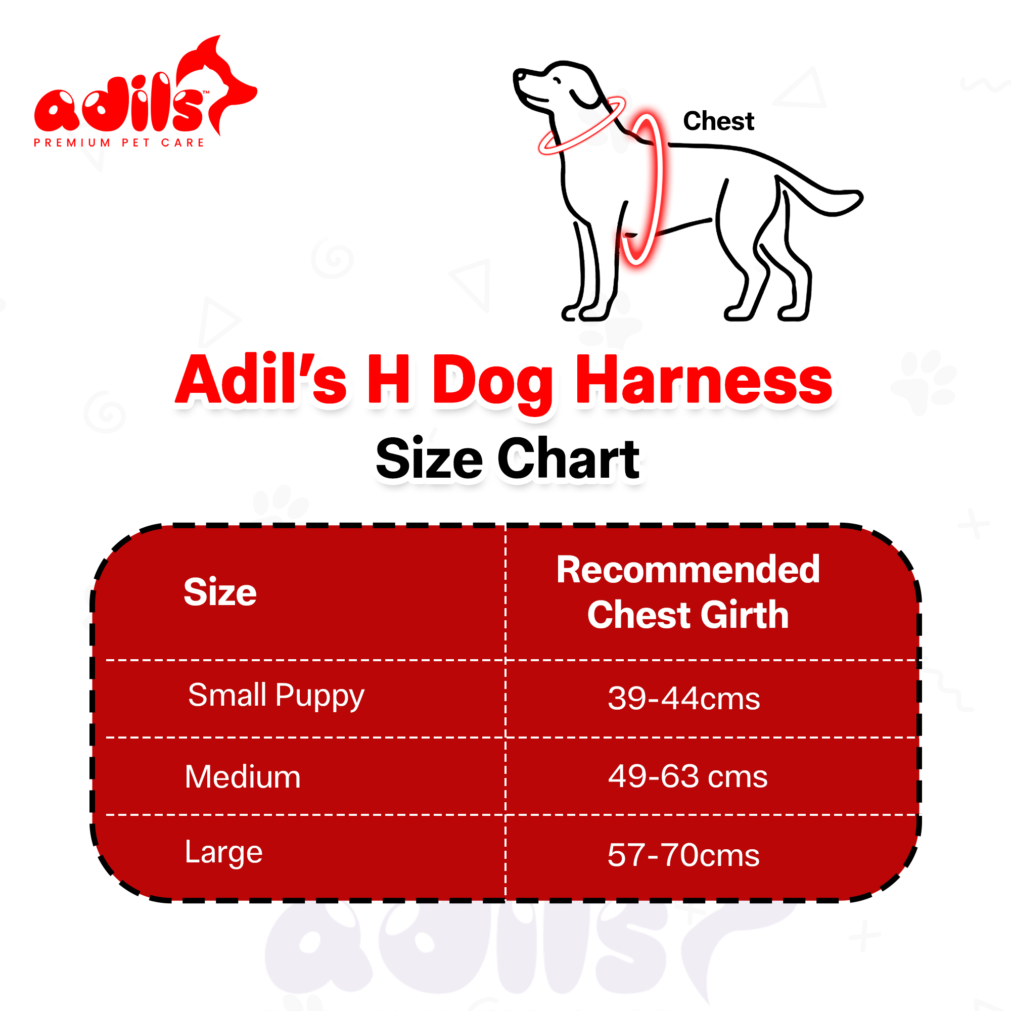 Adils H-shape harness for Walking Training Hiking & Outdoor Activities