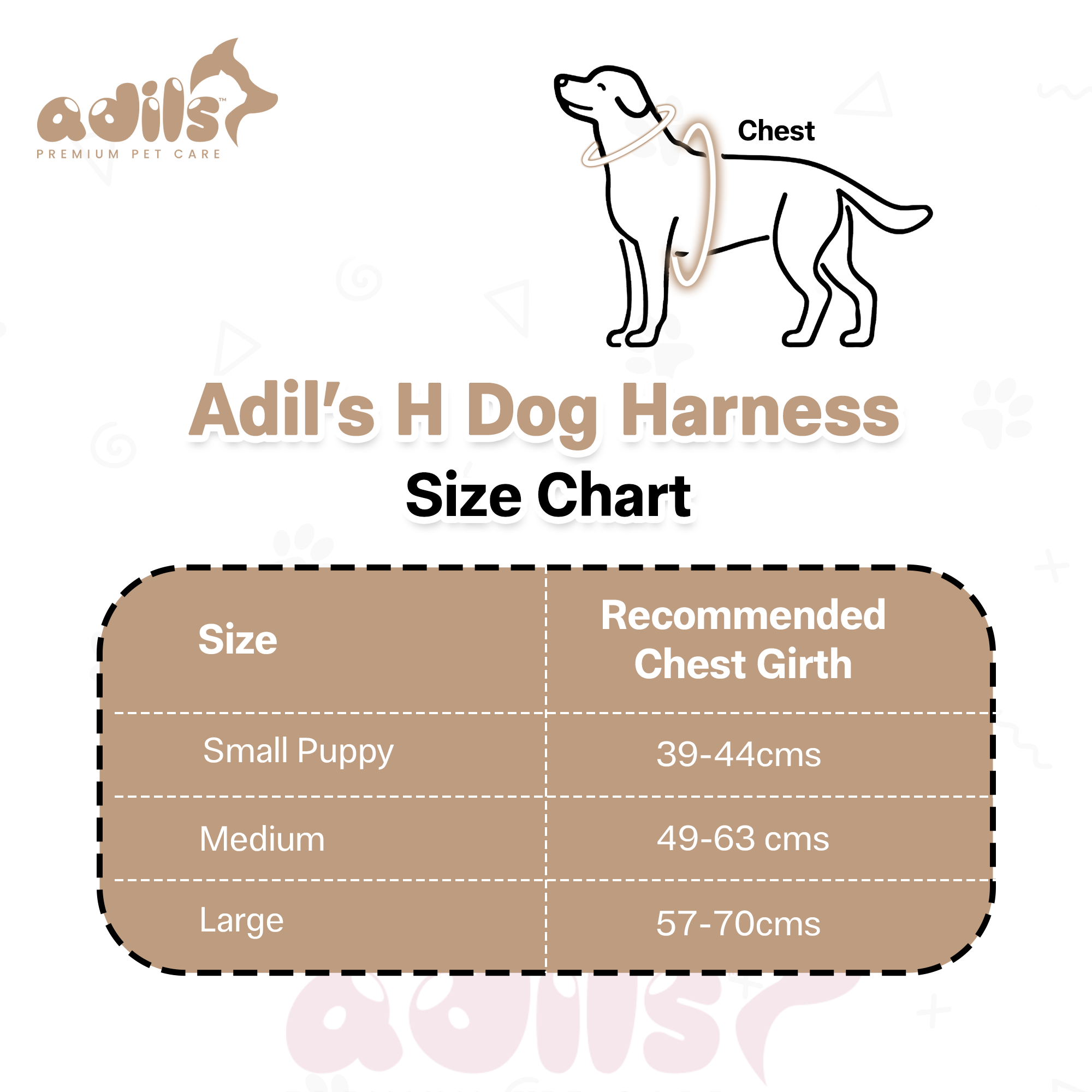 Adils H-shape harness for Walking Training Hiking & Outdoor Activities