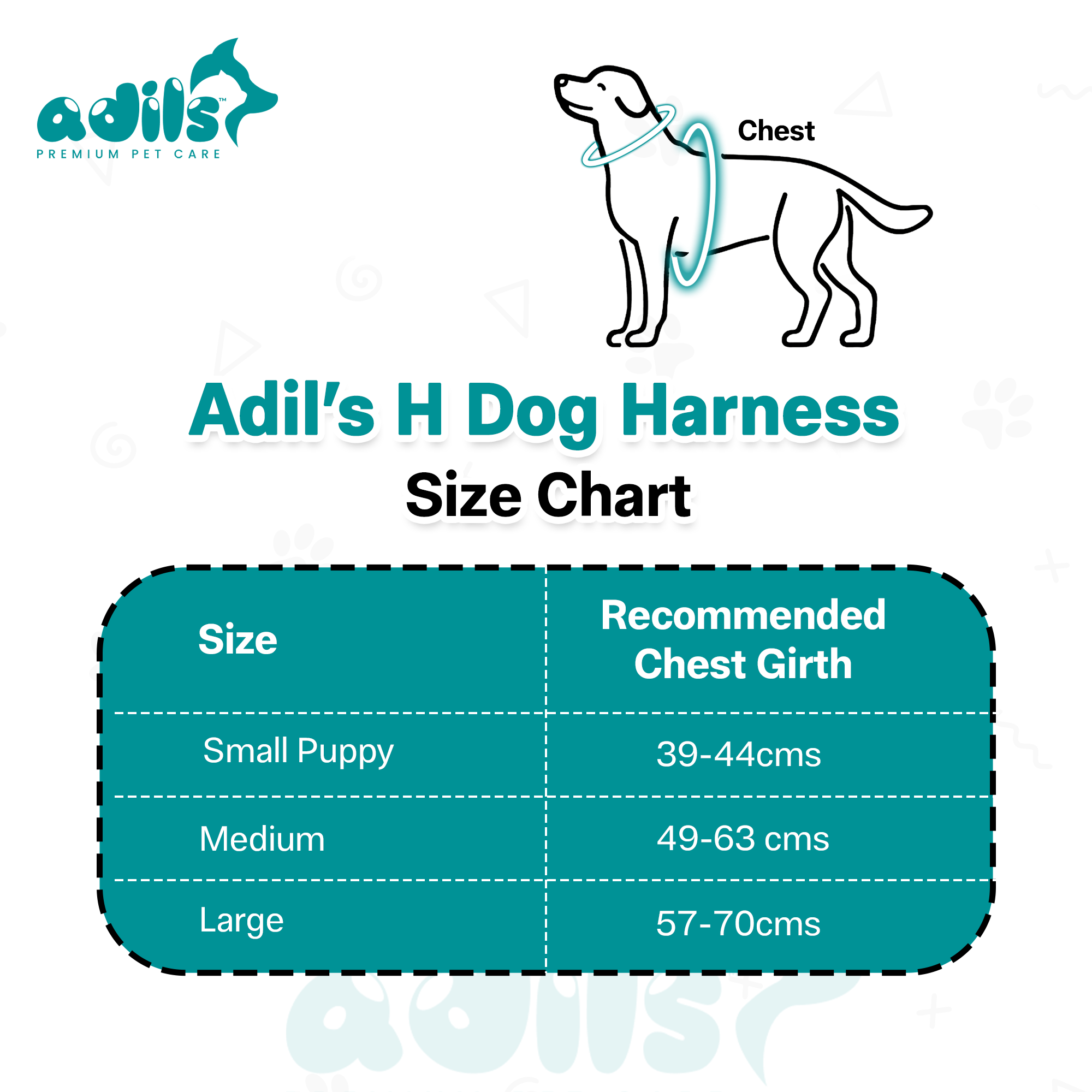 Adils H-shape harness for Walking Training Hiking & Outdoor Activities
