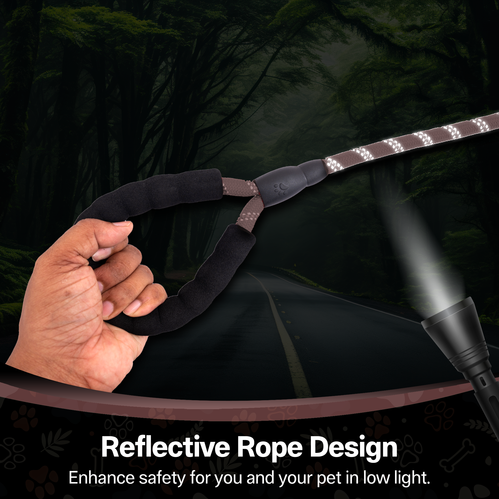 ADIL’S Heavy Duty Nylon Dog Leash, Reflective Dog Leash for Medium & Large Dogs (5 Feet)