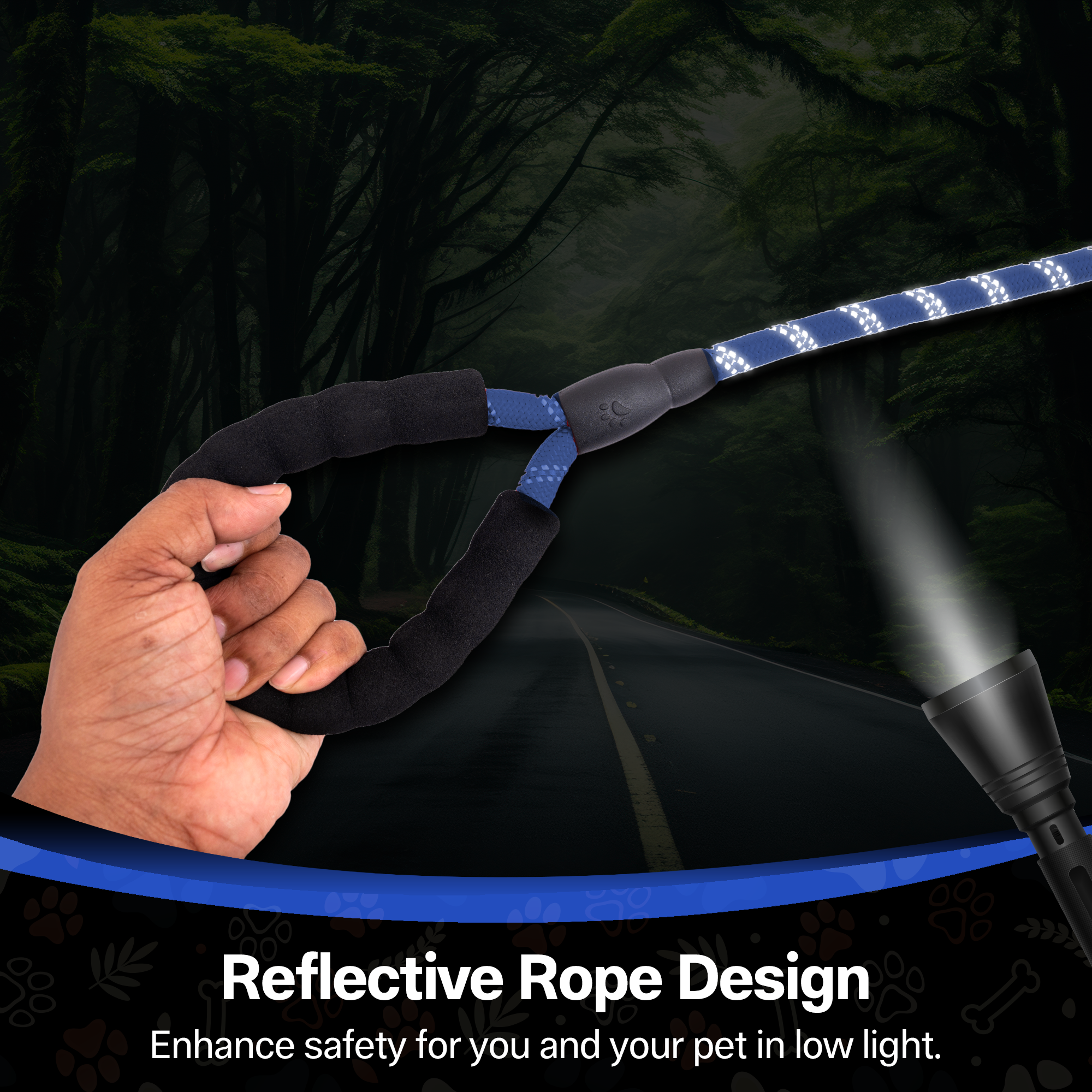 ADIL’S Heavy Duty Nylon Dog Leash, Reflective Dog Leash for Medium & Large Dogs (5 Feet)