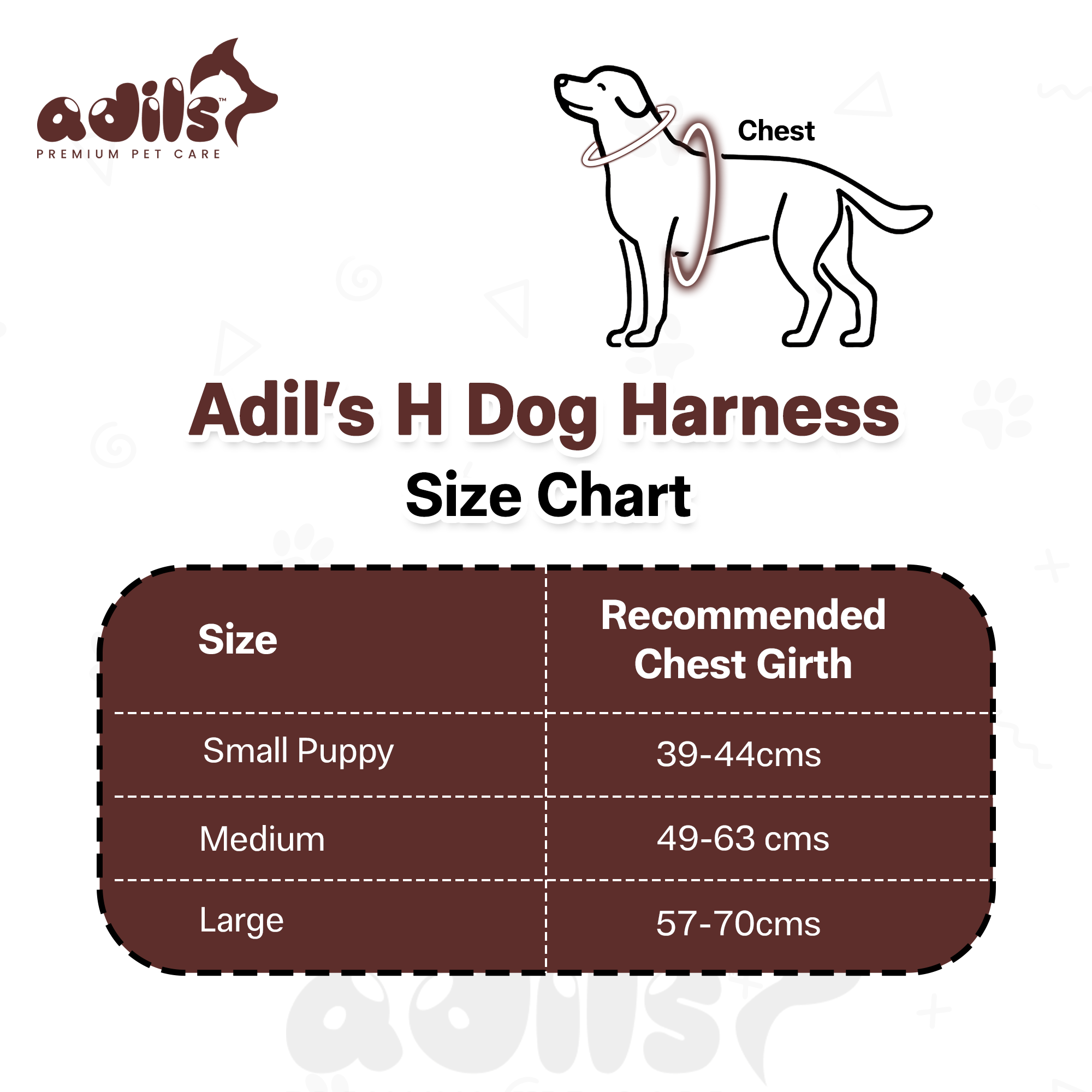 Adils H-shape harness for Walking Training Hiking & Outdoor Activities
