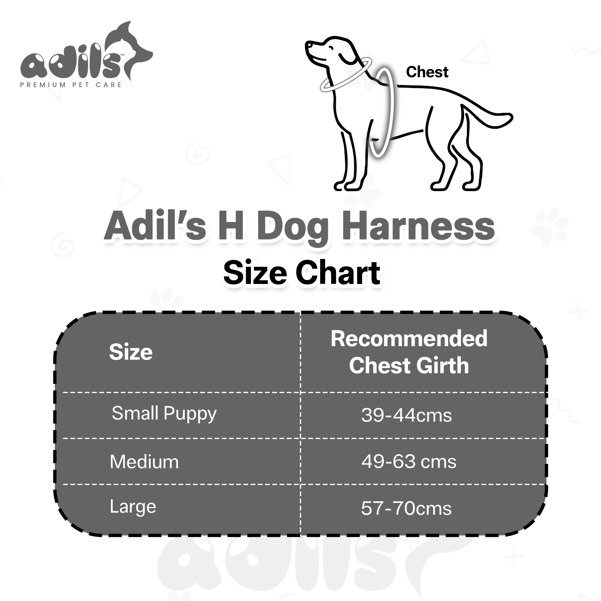 Adils H-shape harness for Walking Training Hiking & Outdoor Activities
