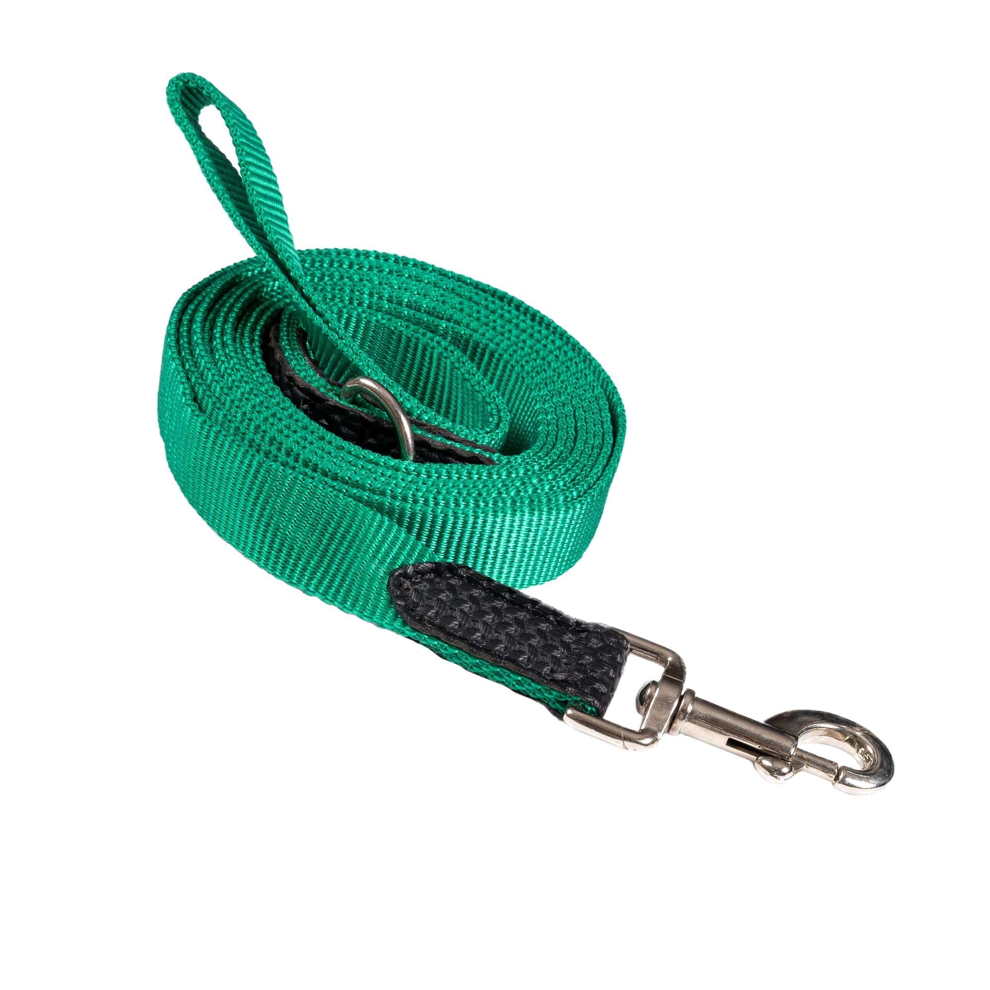 Adil’s 10FT Adjustable Dog Leash Features a Soft Leather Handle, Strong Nylon, and a 360° Swivel Hook—Durable, Comfy, and Ideal for Small to Large Dogs.