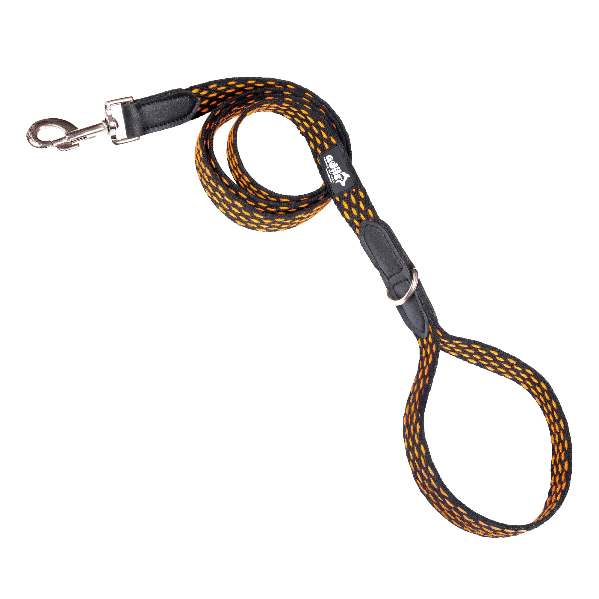 Adil’s 5ft Cotton Dotted Dog Leash with Leather Grip & 360° Swivel Hook – Durable, Comfy & Tangle-Free for All Dog Sizes. (Red with White Dot)