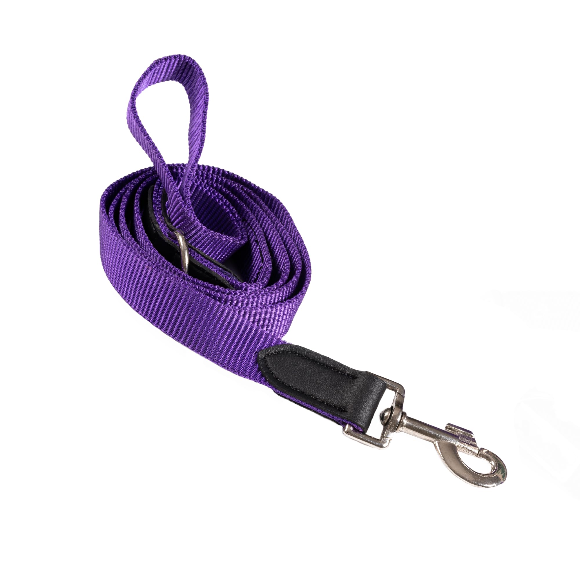 Adil’s 5FT Adjustable Nylon Dog Leash with Soft Leather Handle – Durable Long Lead with 360° Swivel Hook – Strong, Tangle-Free Leash for Walking & Training Small, Medium & Large Dogs