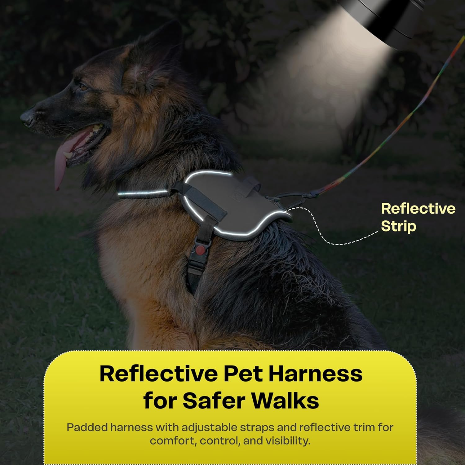 Adil’S No Pull Reflective Dog Harness – Adjustable Soft Dog Harness Set for Small Medium & Large Dogs for Outdoor Activity