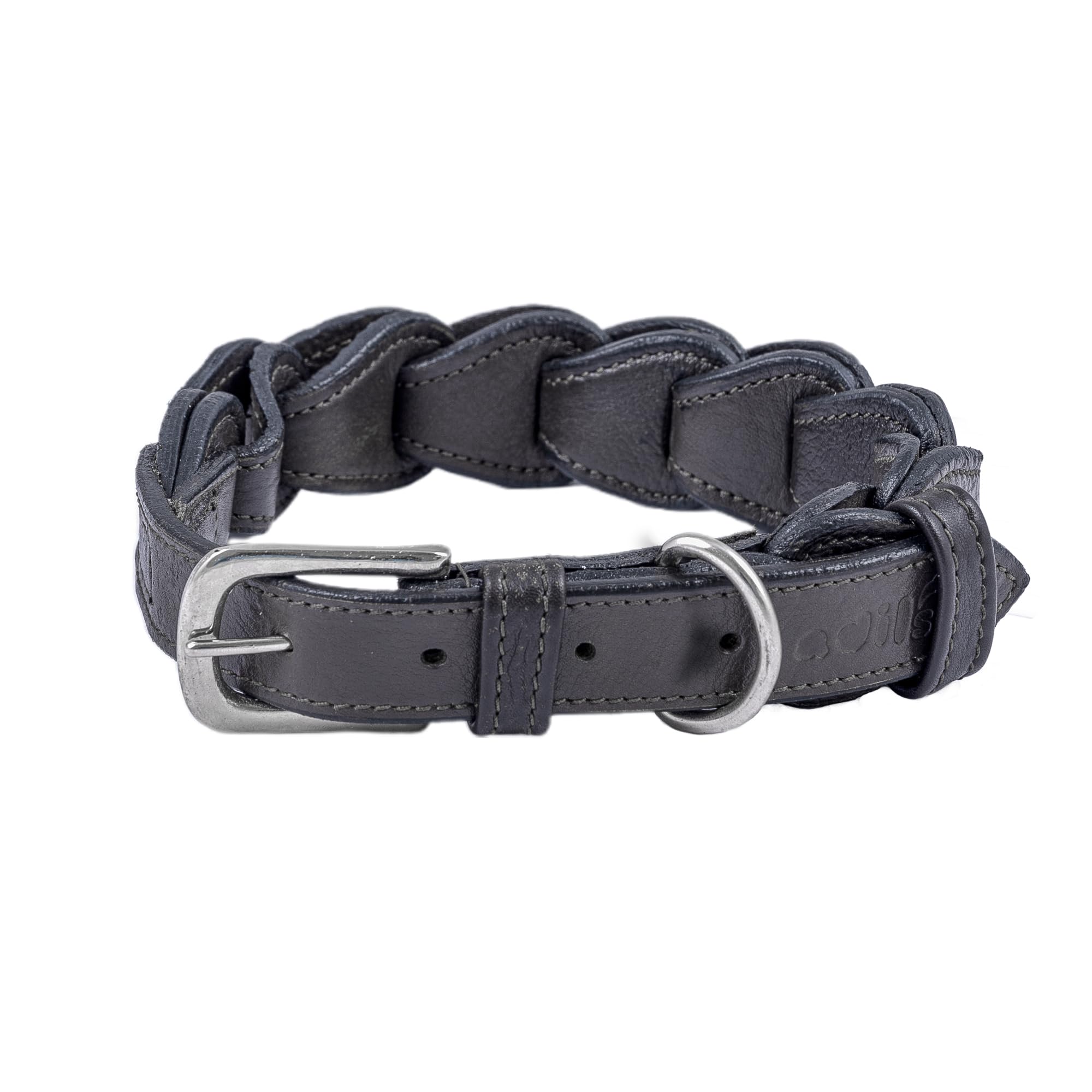 Adil’S Genuine Leather Loop Dog Collar – Handmade, Heavy-Duty, Soft Padded & Adjustable – Durable Braided Leather Collar Dogs
