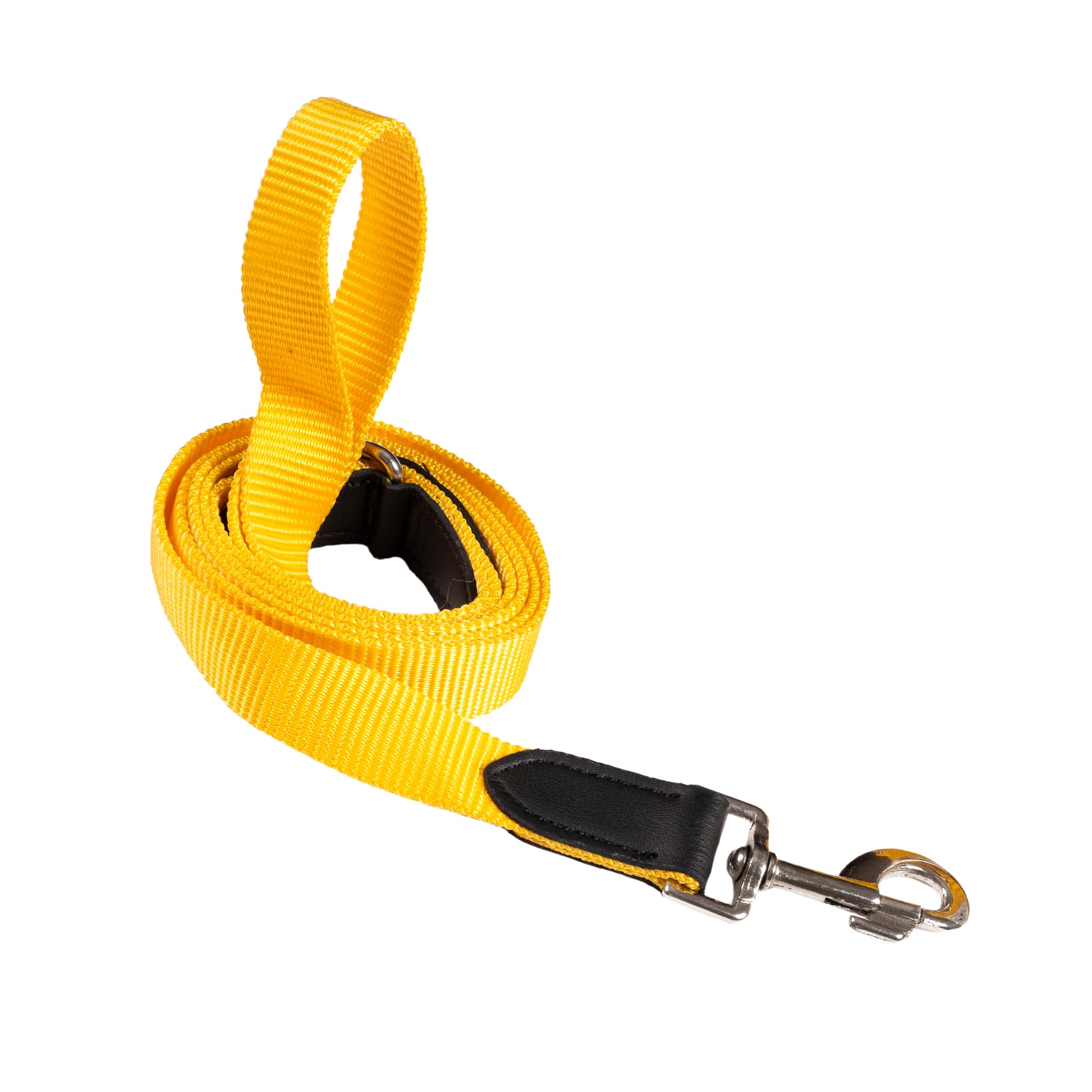 Adil’s 5FT Adjustable Nylon Dog Leash with Soft Leather Handle – Durable Long Lead with 360° Swivel Hook – Strong, Tangle-Free Leash for Walking & Training Small, Medium & Large Dogs