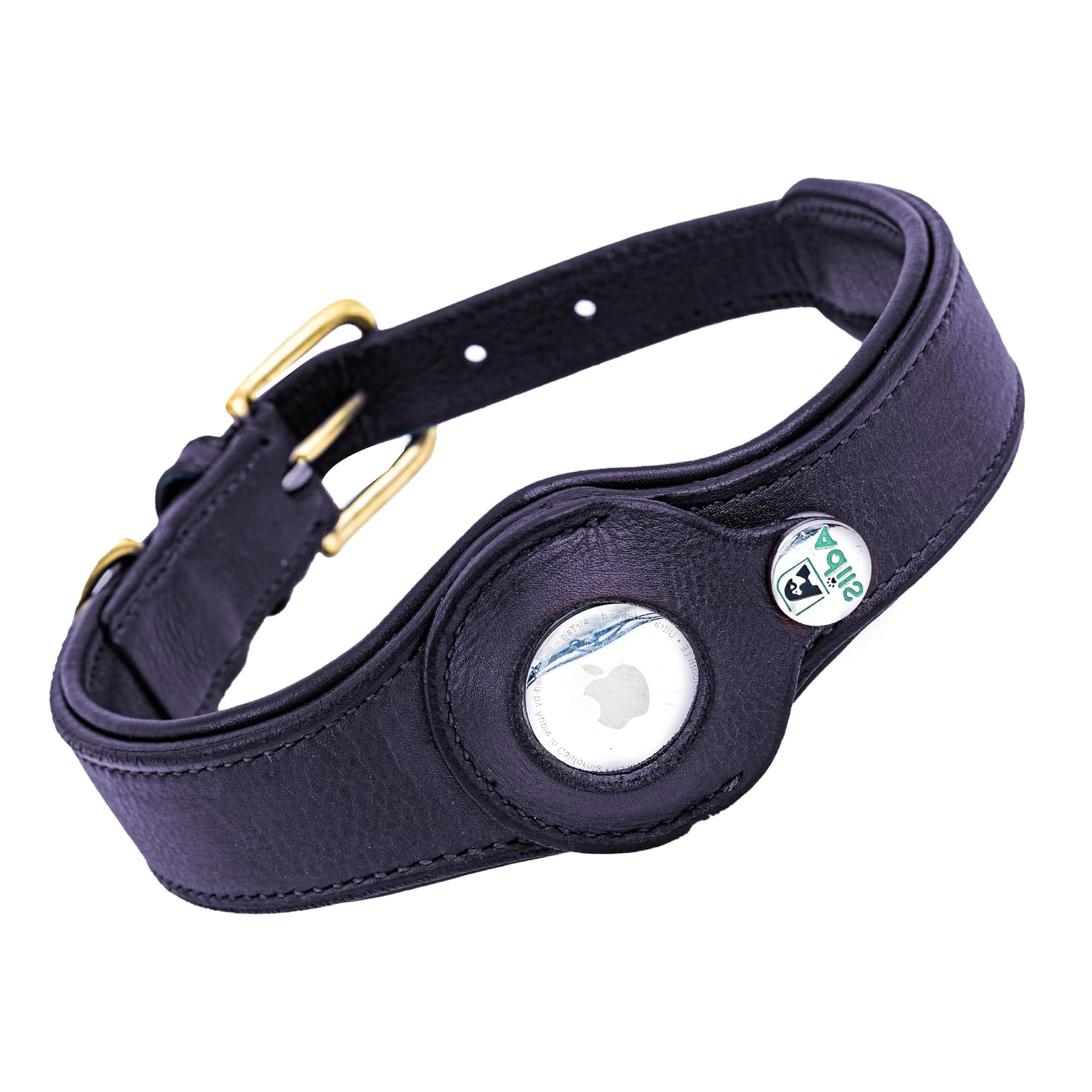 Adil’s AirTag Dog Collar – Genuine Leather with Secure Apple AirTag Holder