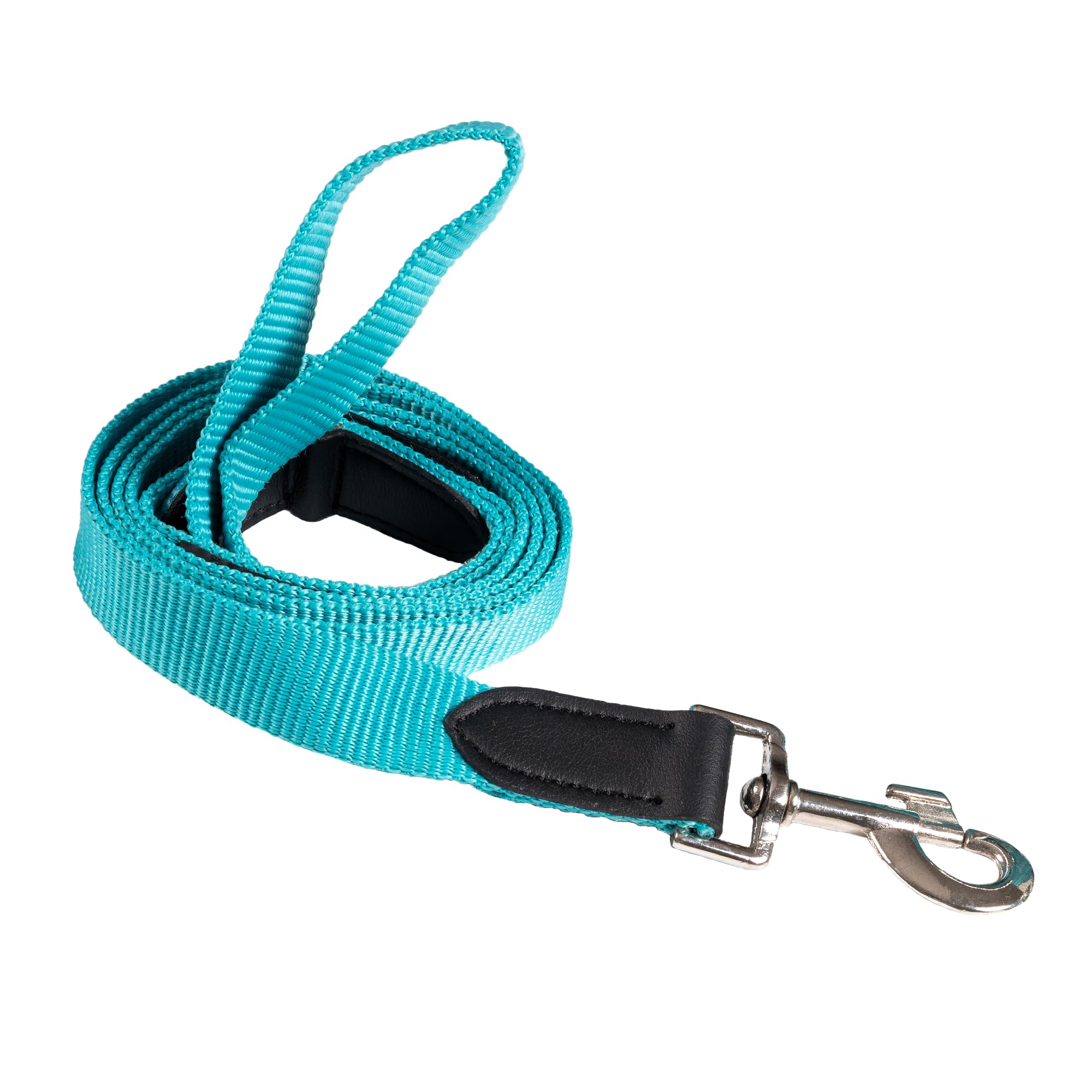 Adil’s 5FT Adjustable Nylon Dog Leash with Soft Leather Handle – Durable Long Lead with 360° Swivel Hook – Strong, Tangle-Free Leash for Walking & Training Small, Medium & Large Dogs