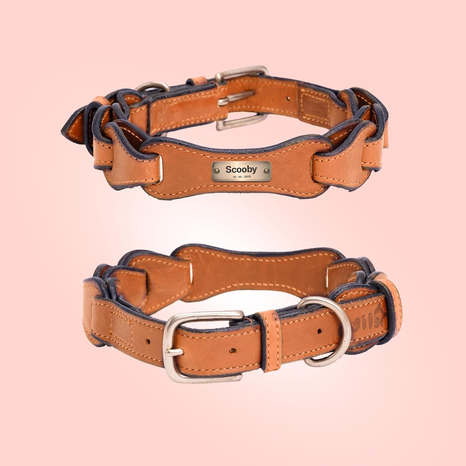 Adil's Leather Personalized Dog Collar (Softy Leather) – 1.5 Inch Wide