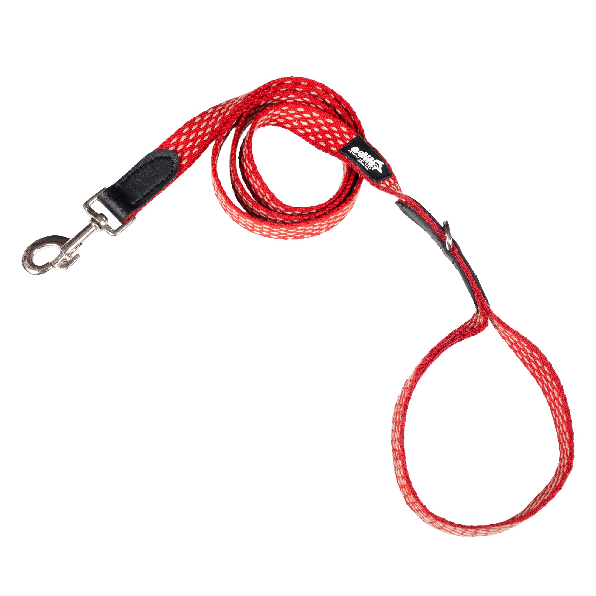 Adil’s 5ft Cotton Dotted Dog Leash with Leather Grip & 360° Swivel Hook – Durable, Comfy & Tangle-Free for All Dog Sizes