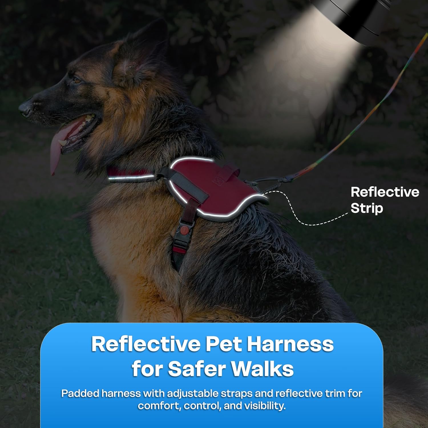 Adil’S No Pull Reflective Dog Harness – Adjustable Soft Dog Harness Set for Small Medium & Large Dogs for Outdoor Activity