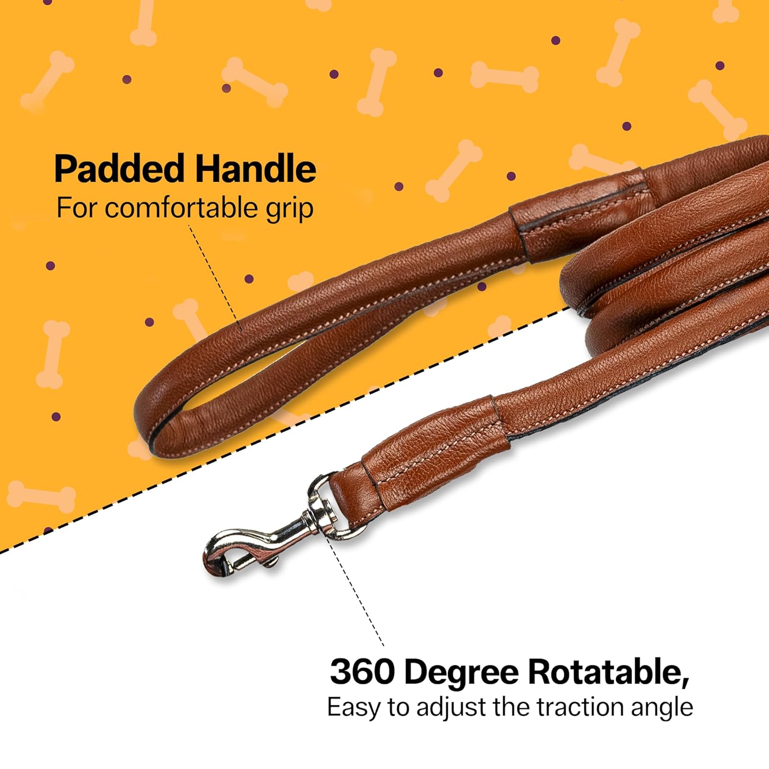 Adil's Softy Leather Dog Collar & Leash Set