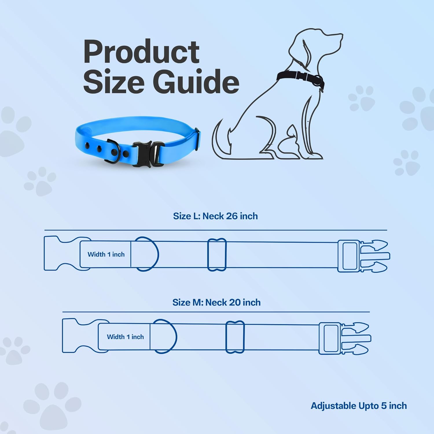 Adil’S Biothane Dog Collar - Waterproof Heavy Duty Dog Collars with Quick Release Buckle & D-Ring