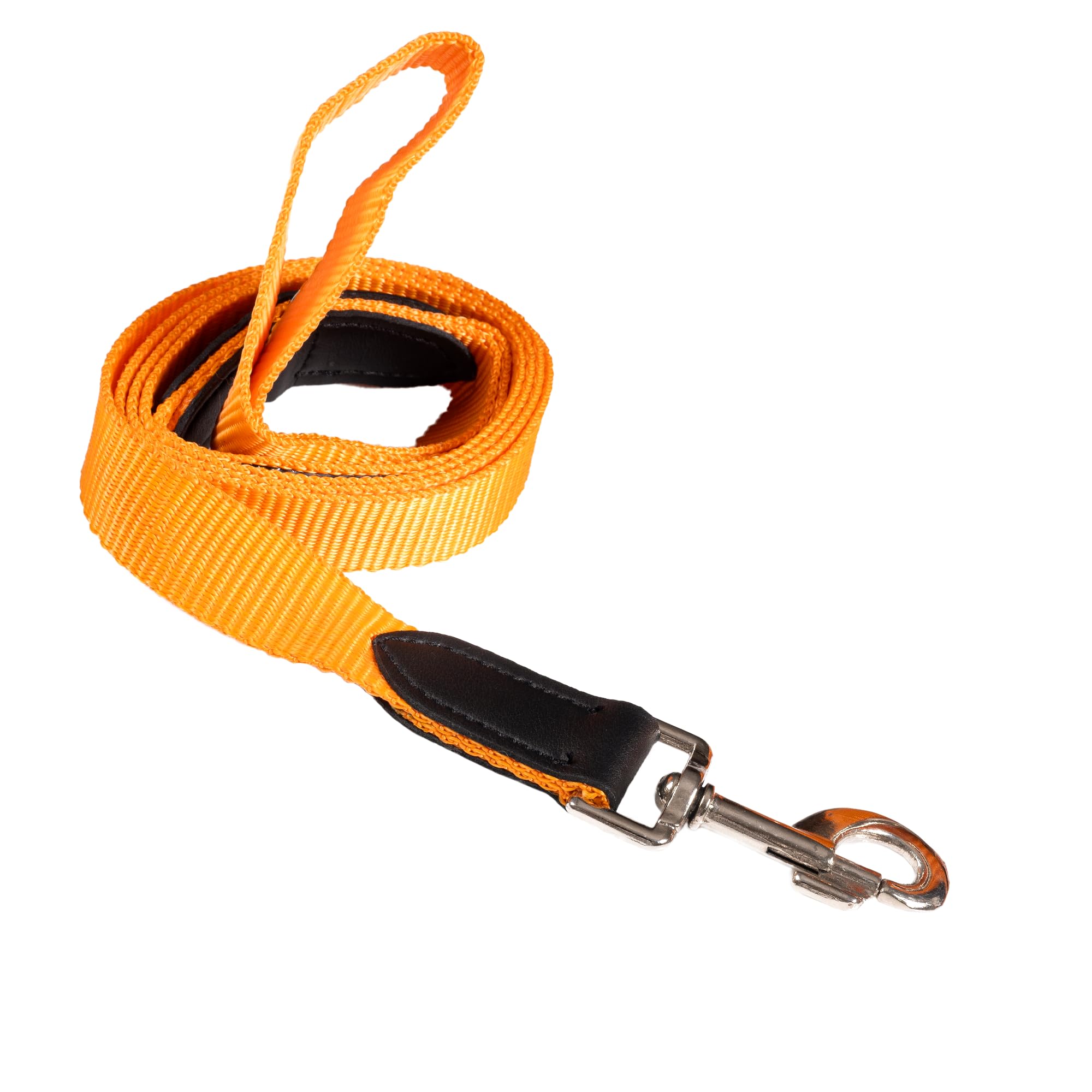 Adil’s 5FT Adjustable Nylon Dog Leash with Soft Leather Handle – Durable Long Lead with 360° Swivel Hook – Strong, Tangle-Free Leash for Walking & Training Small, Medium & Large Dogs