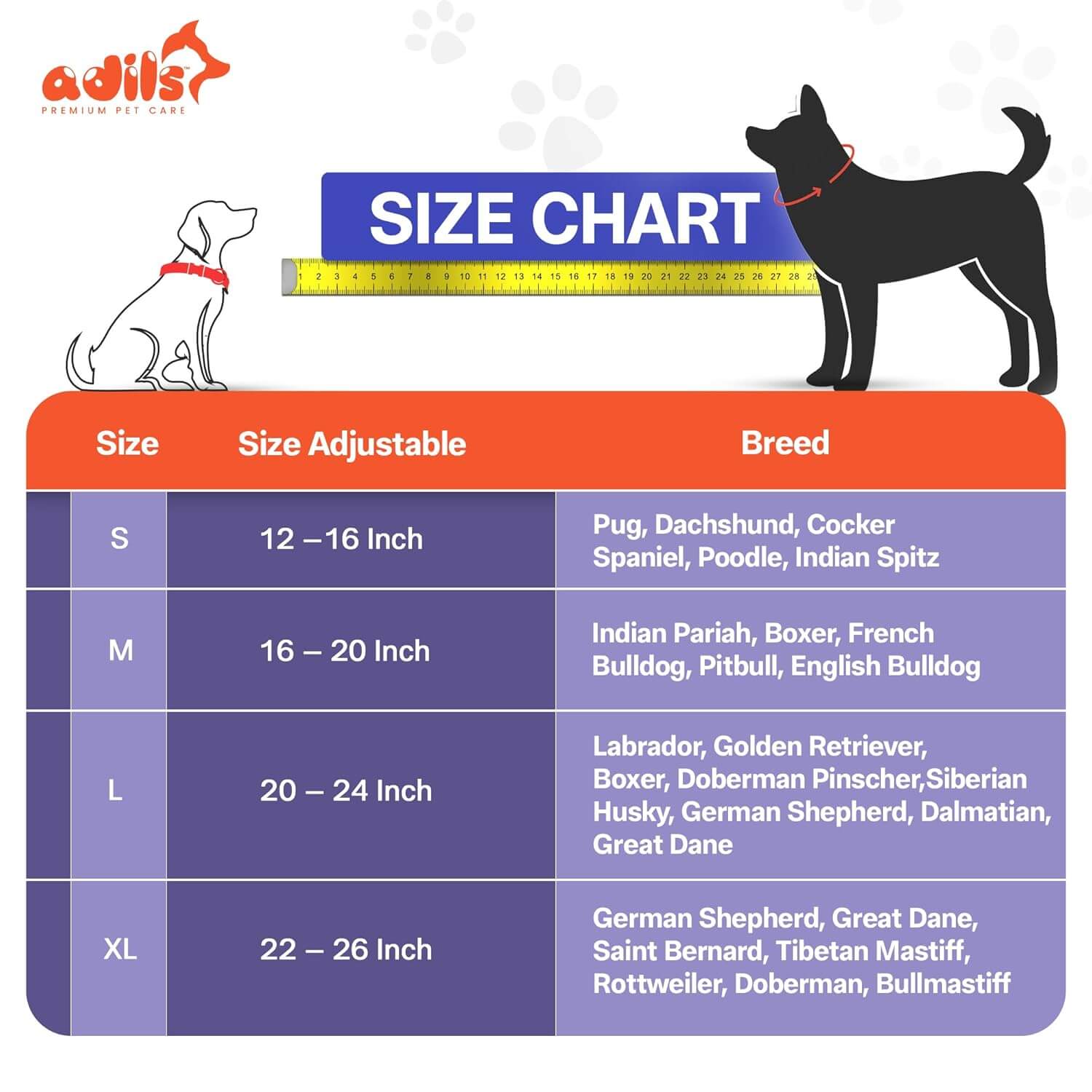 Adil’S Leather Dog Collar Thread Flower Design 1.5 width Adjustable Collars for Small Medium & Large Dogs, Made up Genuine Leather with Strong Metal Buckle