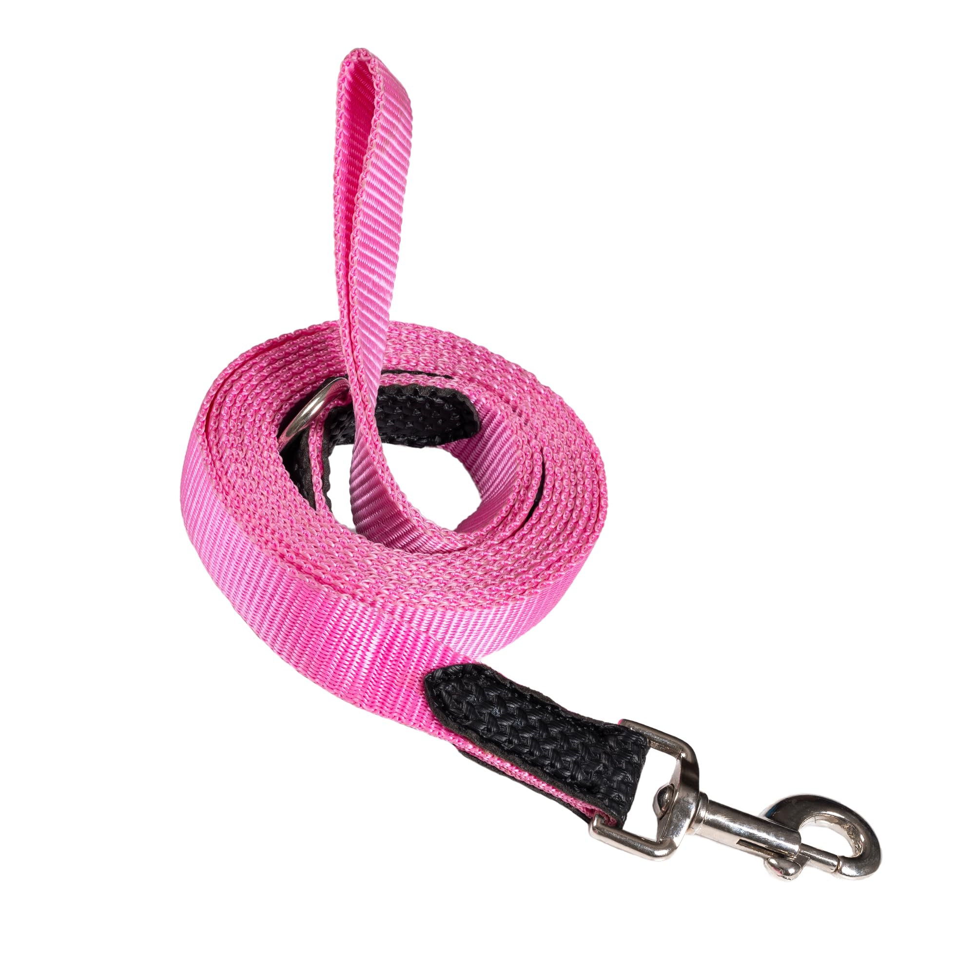 Adil’s 10FT Adjustable Dog Leash Features a Soft Leather Handle, Strong Nylon, and a 360° Swivel Hook—Durable, Comfy, and Ideal for Small to Large Dogs.