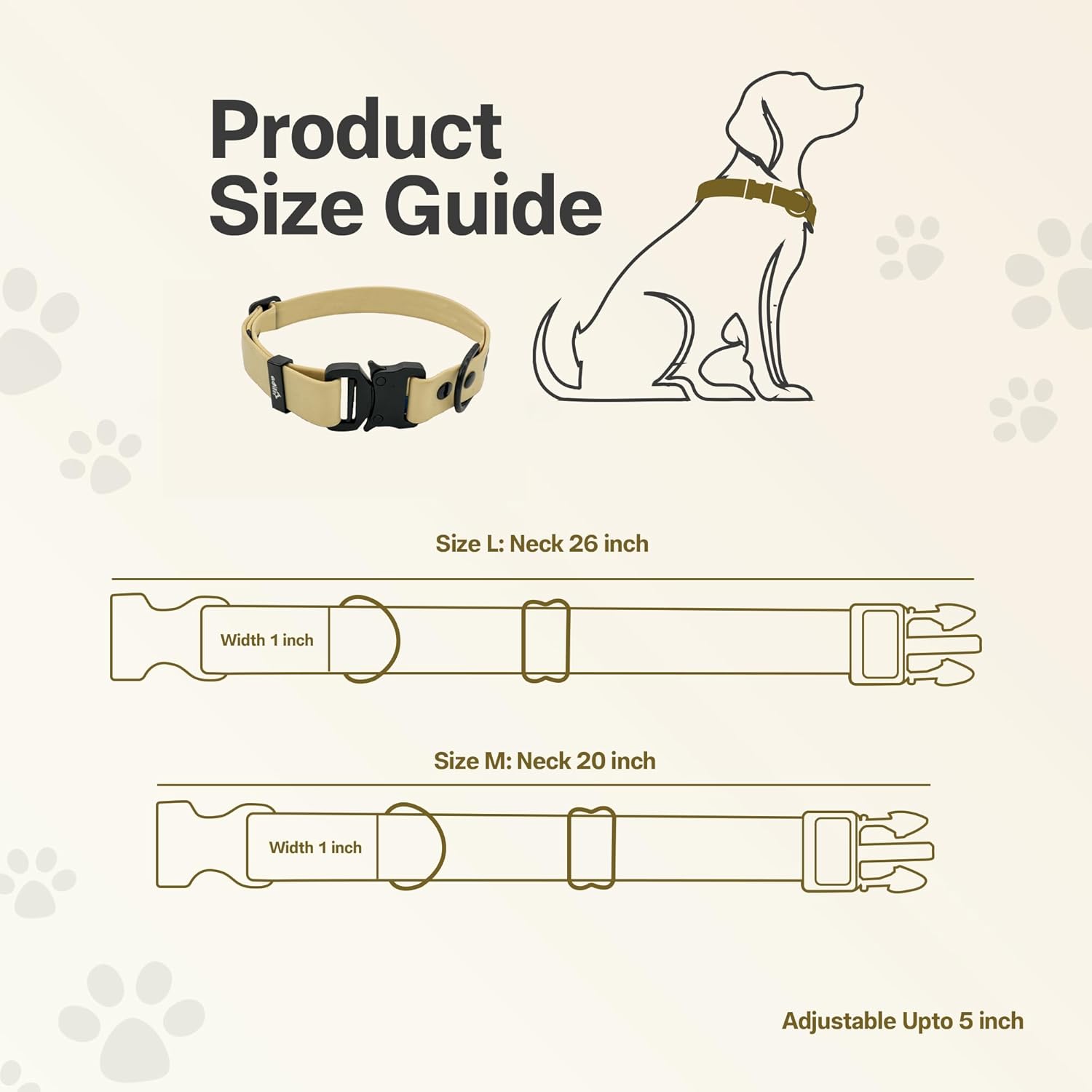 Adil’S Biothane Dog Collar - Waterproof Heavy Duty Dog Collars with Quick Release Buckle & D-Ring