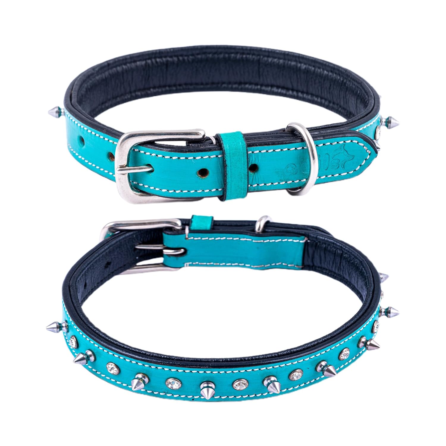 Adil’S Leather Spike Studded Dog Collar – Adjustable Pet Collar for Small, Medium, Large Dogs Durable & Stylish for Pitbulls, Bulldogs, Mastiffs & Guard Dogs