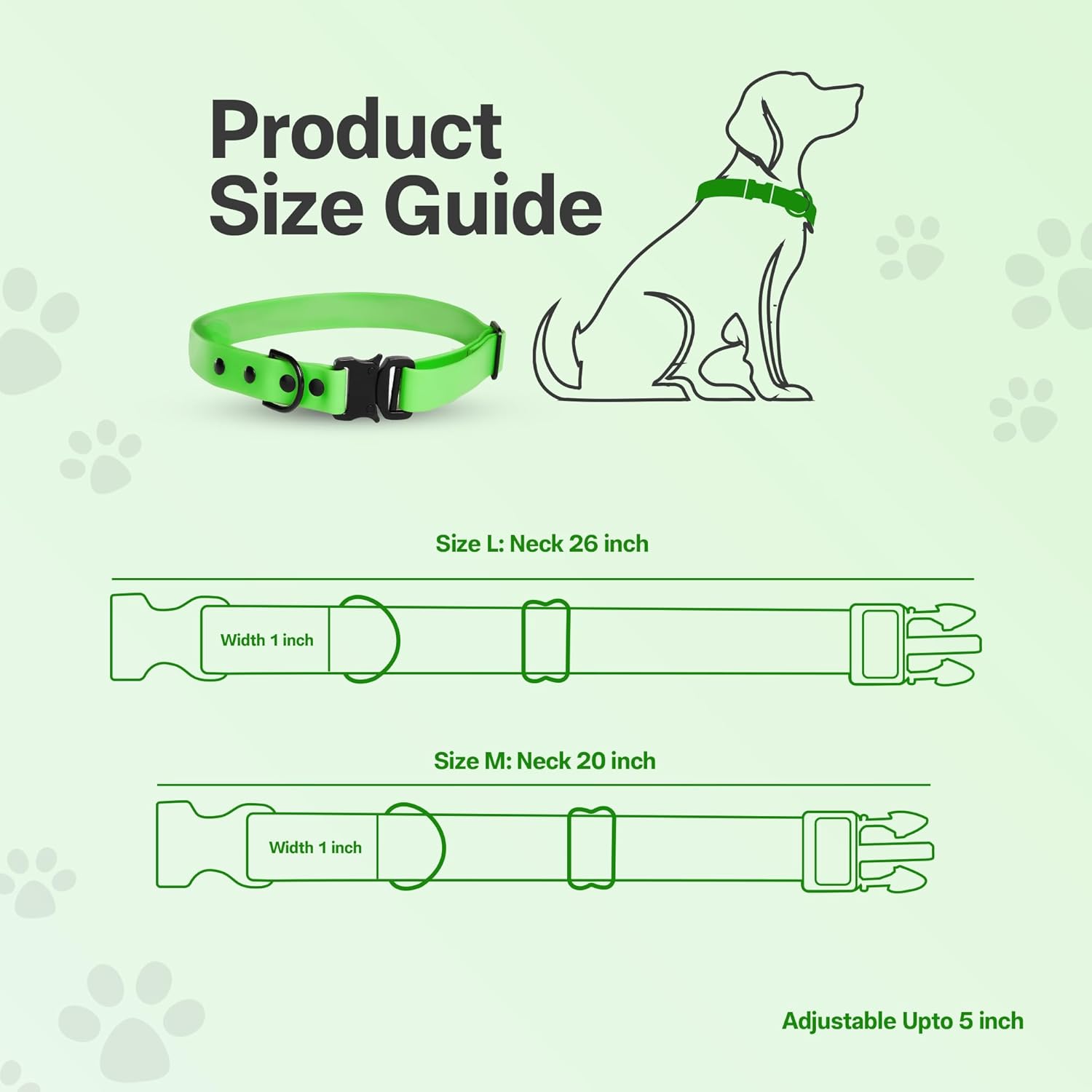 Adil’S Biothane Dog Collar - Waterproof Heavy Duty Dog Collars with Quick Release Buckle & D-Ring