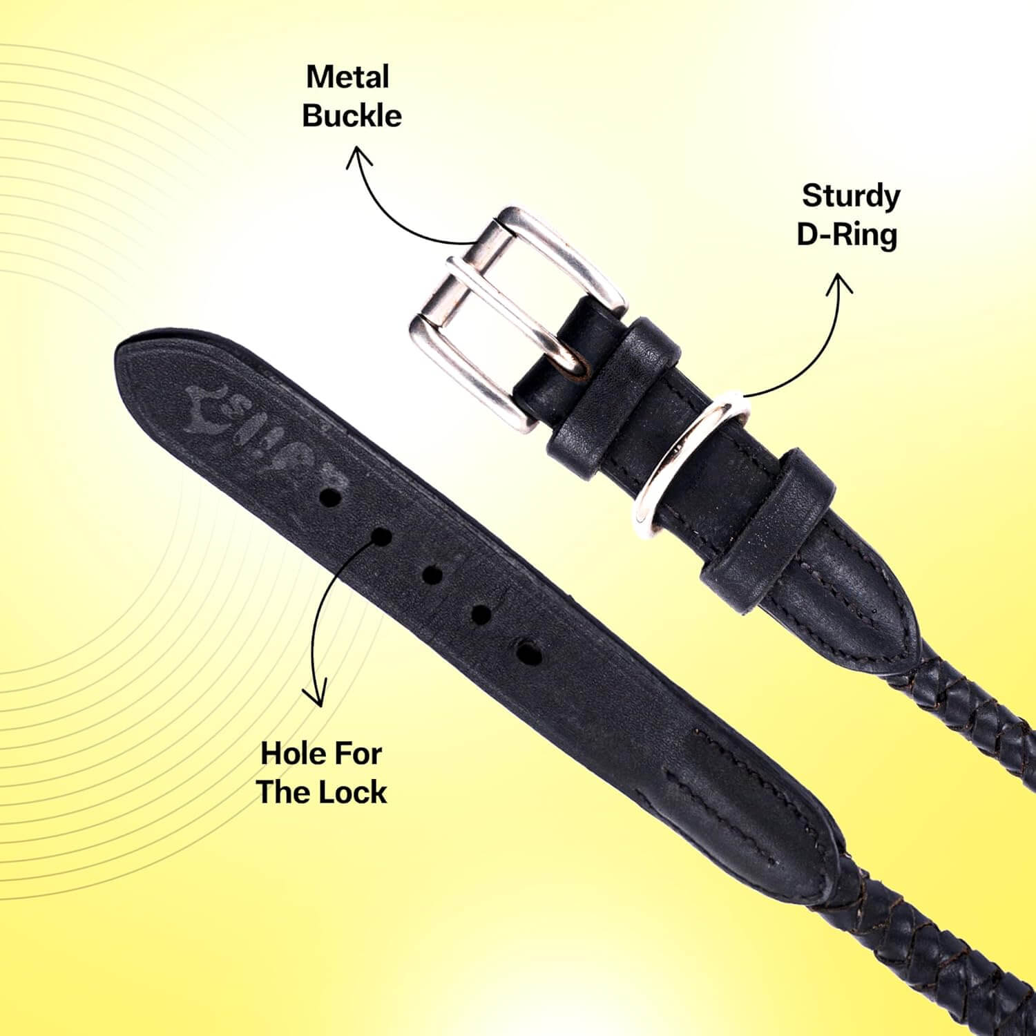 Braided Rolled Drum Dyed (DD) Leather Dog Collar & Leash