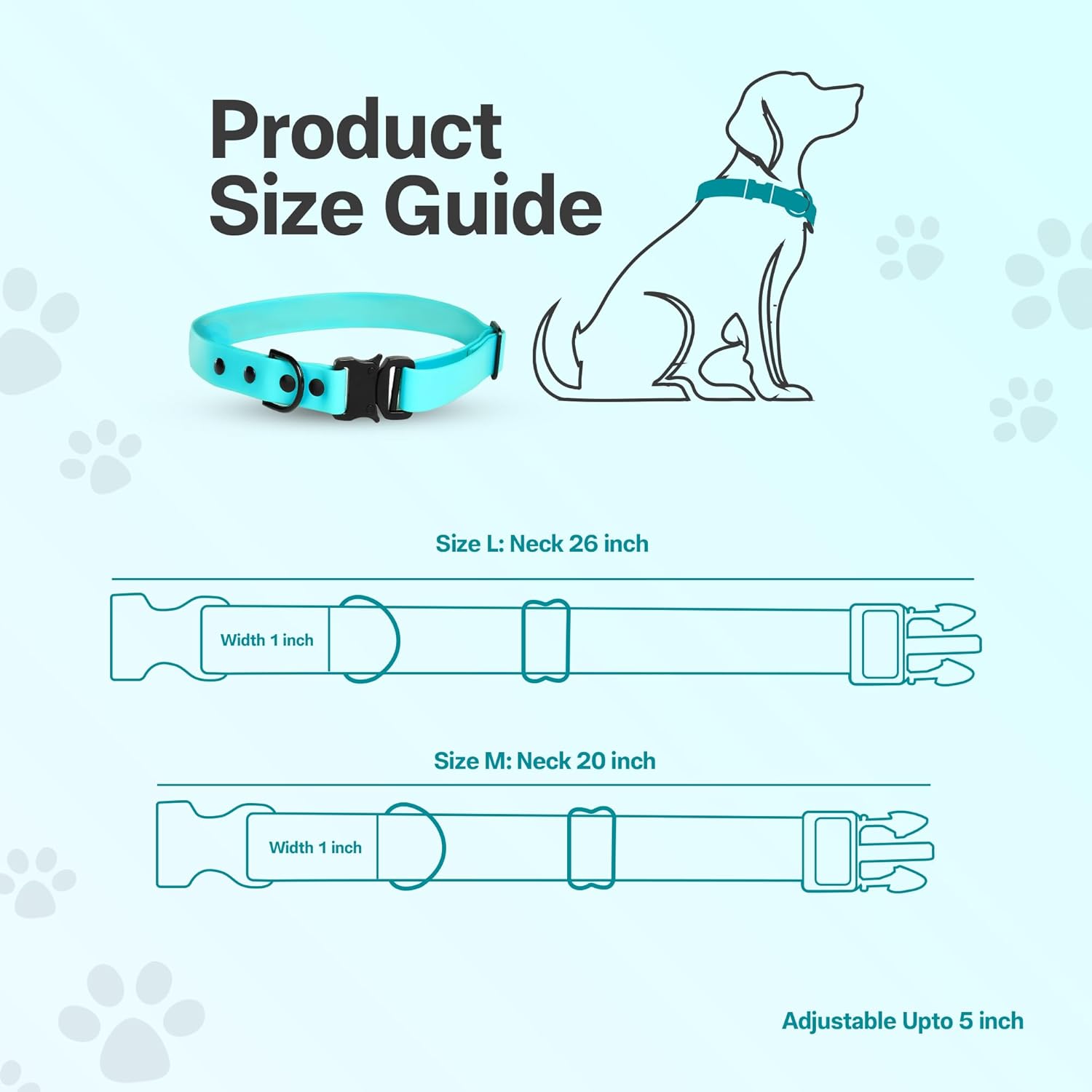 Adil’S Biothane Dog Collar - Waterproof Heavy Duty Dog Collars with Quick Release Buckle & D-Ring