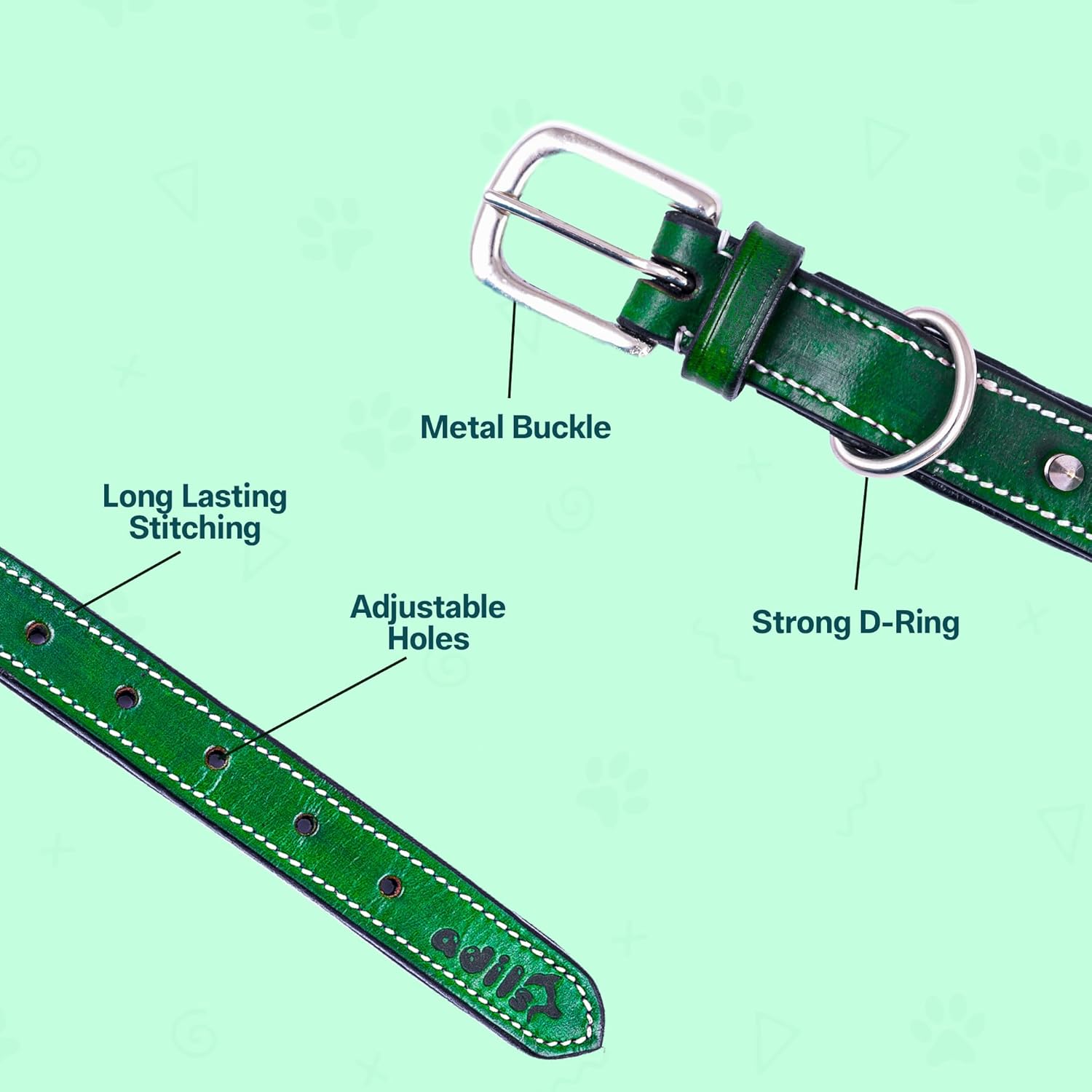 Adil’S Leather Spike Studded Dog Collar – Adjustable Pet Collar for Small, Medium, Large Dogs Durable & Stylish for Pitbulls, Bulldogs, Mastiffs & Guard Dogs