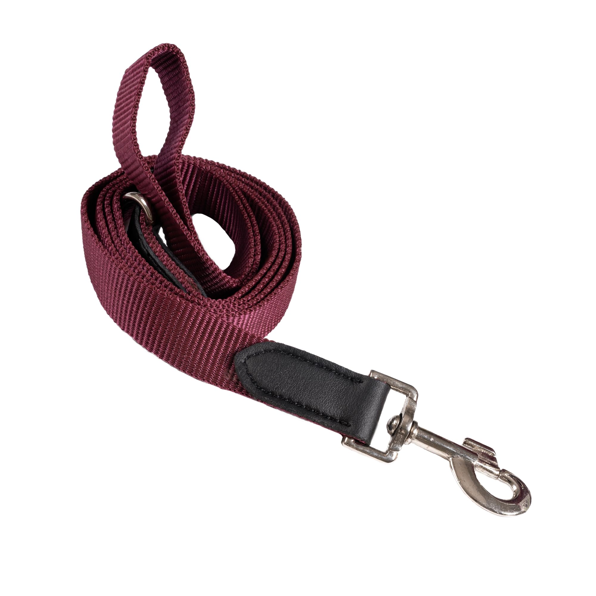 Adil’s 5FT Adjustable Nylon Dog Leash with Soft Leather Handle – Durable Long Lead with 360° Swivel Hook – Strong, Tangle-Free Leash for Walking & Training Small, Medium & Large Dogs