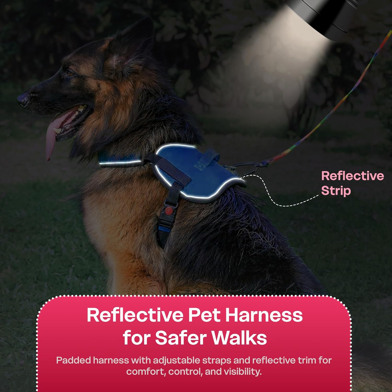 Adil’S No Pull Reflective Dog Harness – Adjustable Soft Dog Harness Set for Small Medium & Large Dogs for Outdoor Activity