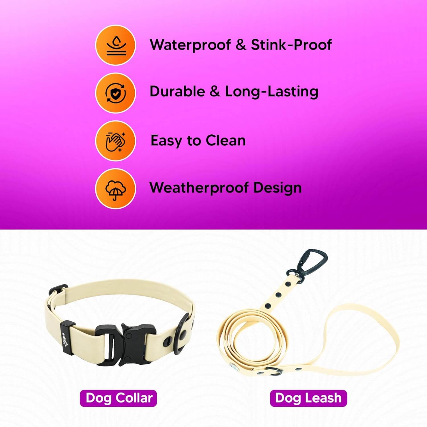 Biothane Combo Dog Collar & Leash