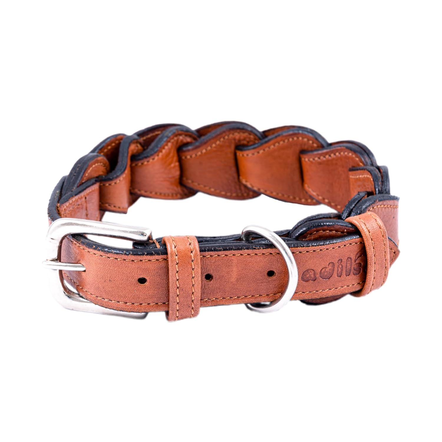 Adil’S Genuine Leather Loop Dog Collar – Handmade, Heavy-Duty, Soft Padded & Adjustable – Durable Braided Leather Collar Dogs