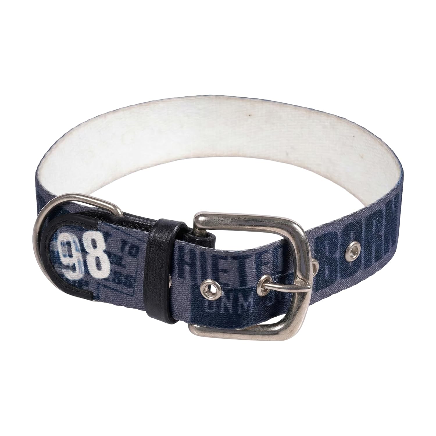 ADIL's Handcrafted Cotton Dog Collar – Premium Graffiti Printed Webbing Neckbelt with Heavy-Duty Metal Buckle & Strong D-Ring Adjustable Neckband for Small Medium Large Dogs
