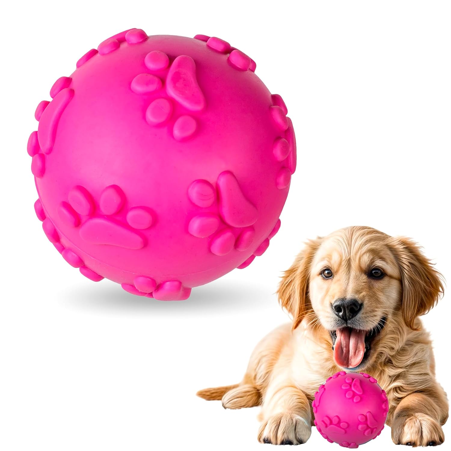 ADIL'S Natural Latex Dog Chews Ball Toy for Small to Medium Dogs & Puppies