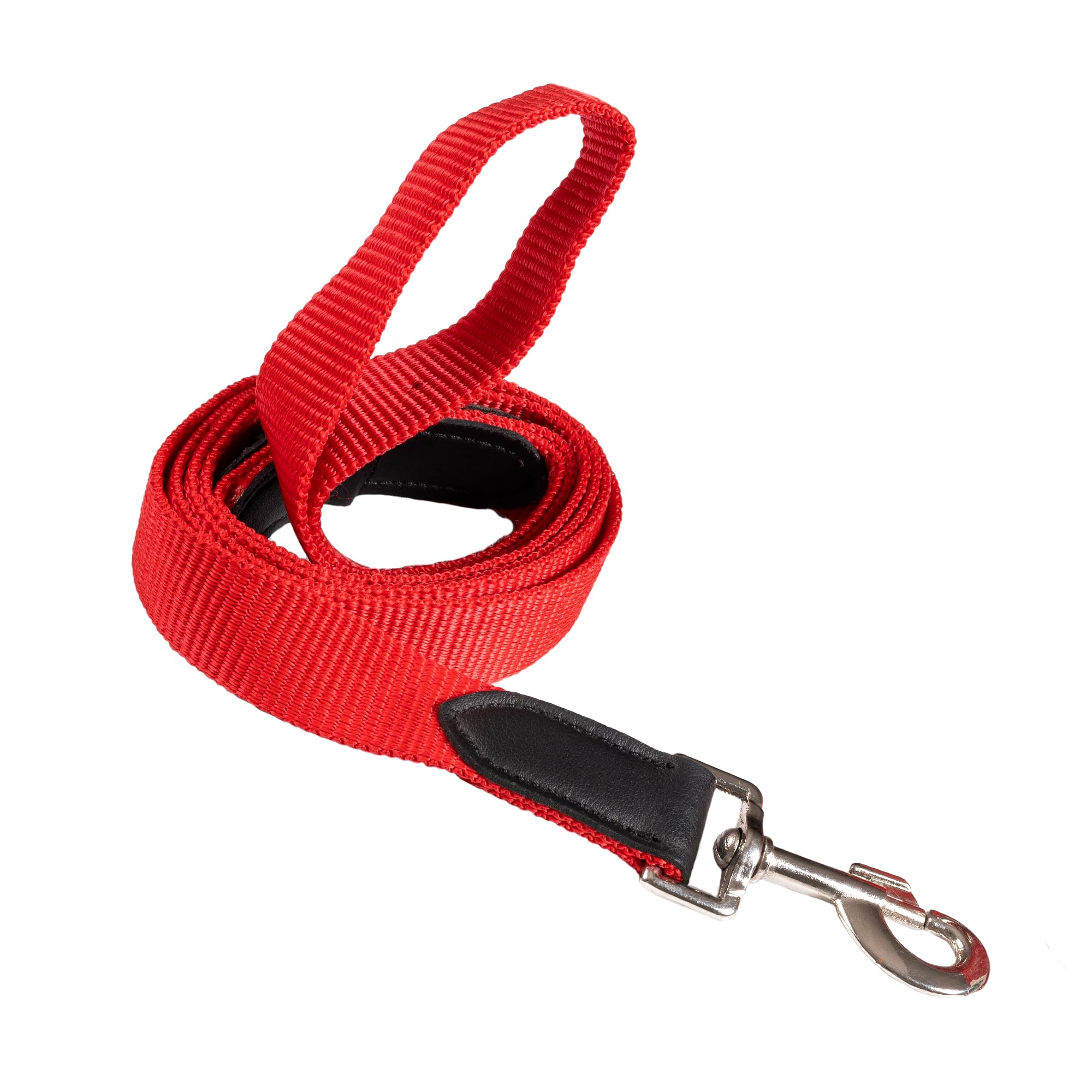 Adil’s 5FT Adjustable Nylon Dog Leash with Soft Leather Handle – Durable Long Lead with 360° Swivel Hook – Strong, Tangle-Free Leash for Walking & Training Small, Medium & Large Dogs