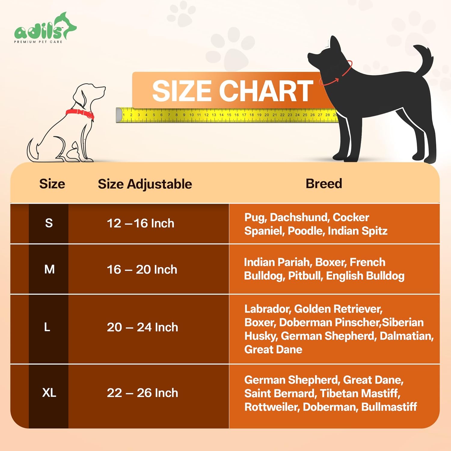 Adil’S Genuine Leather Loop Dog Collar – Handmade, Heavy-Duty, Soft Padded & Adjustable – Durable Braided Leather Collar Dogs