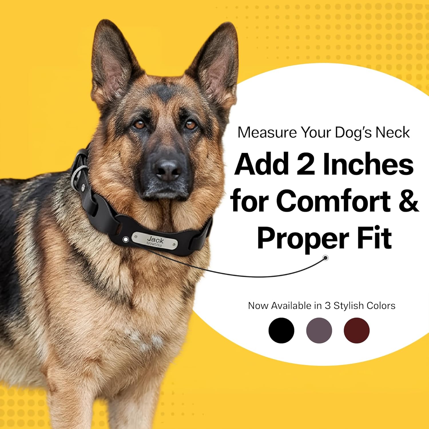 Adil's Leather Personalized Dog Collar (Harness Leather) – 1.5 Inch Wide