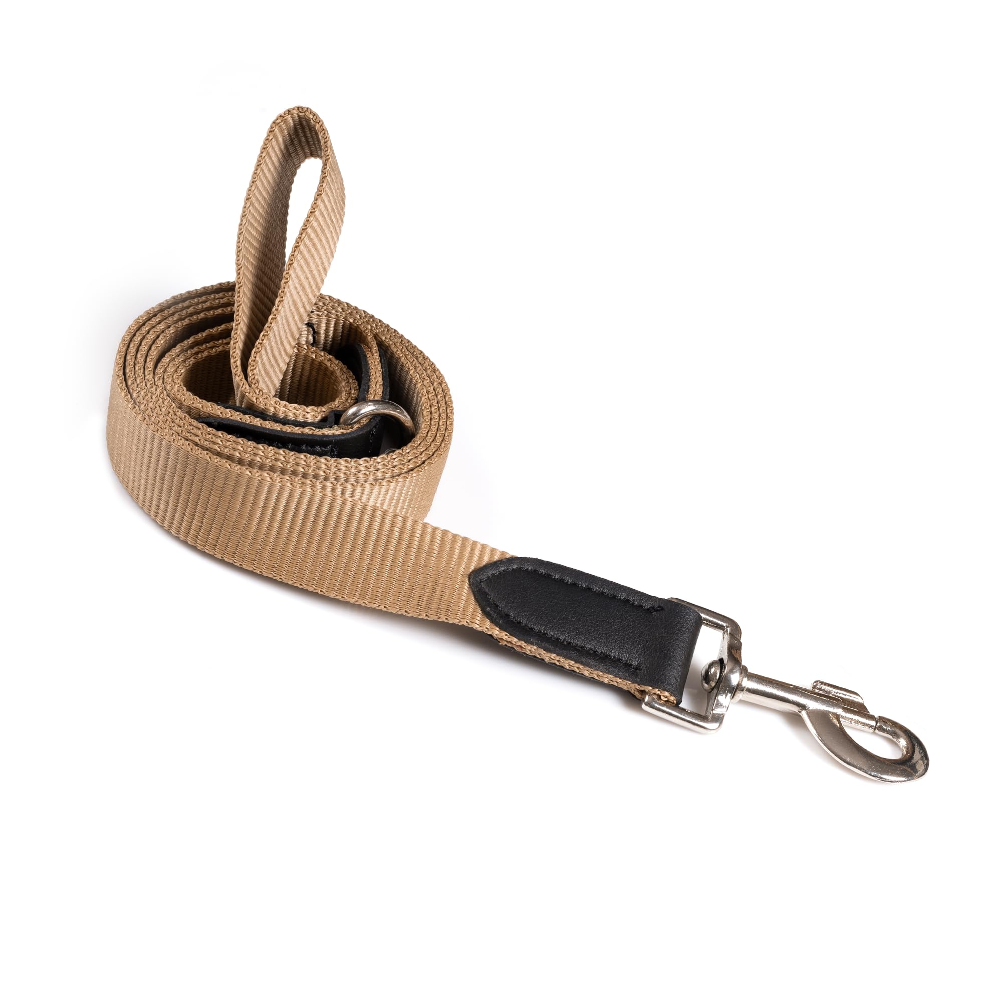 Adil’s 5FT Adjustable Nylon Dog Leash with Soft Leather Handle – Durable Long Lead with 360° Swivel Hook – Strong, Tangle-Free Leash for Walking & Training Small, Medium & Large Dogs