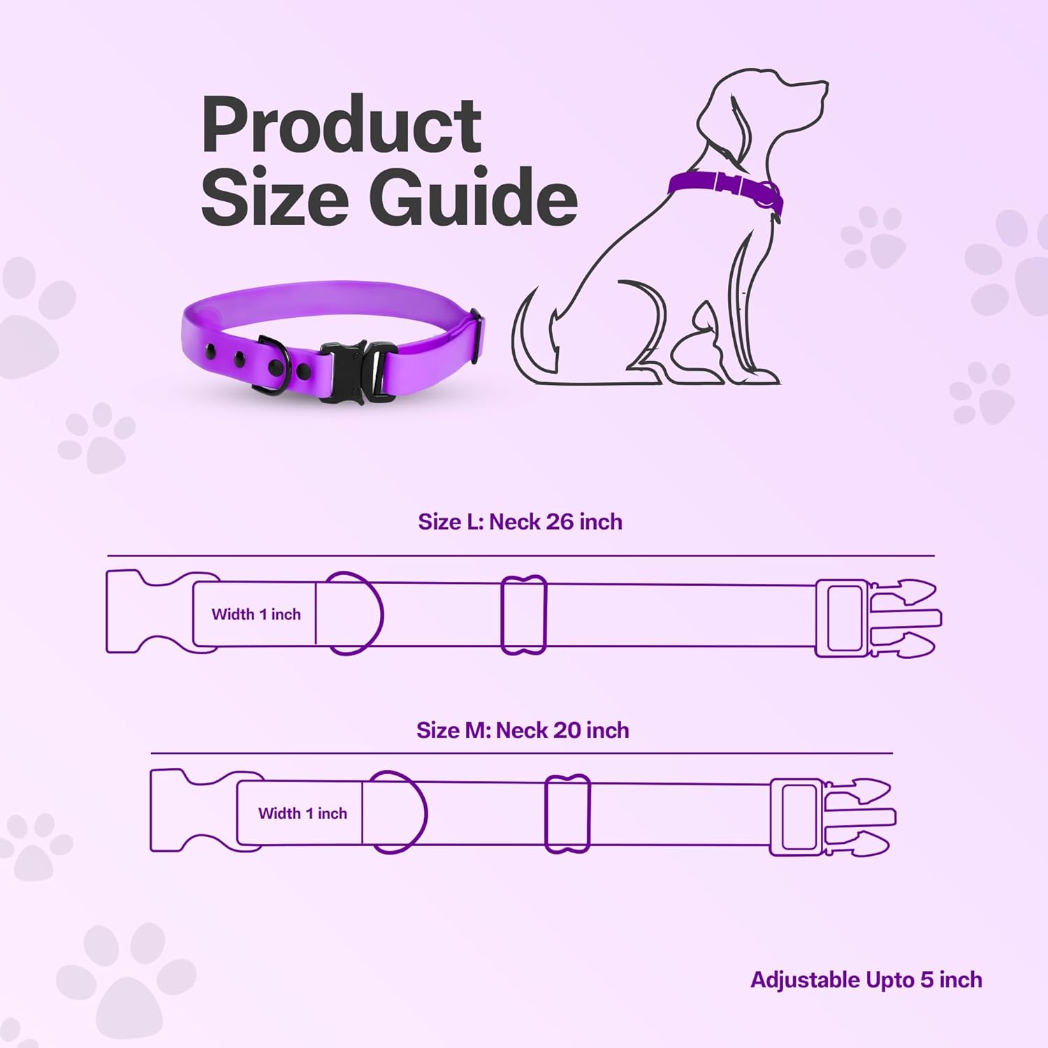 Adil’S Biothane Dog Collar - Waterproof Heavy Duty Dog Collars with Quick Release Buckle & D-Ring