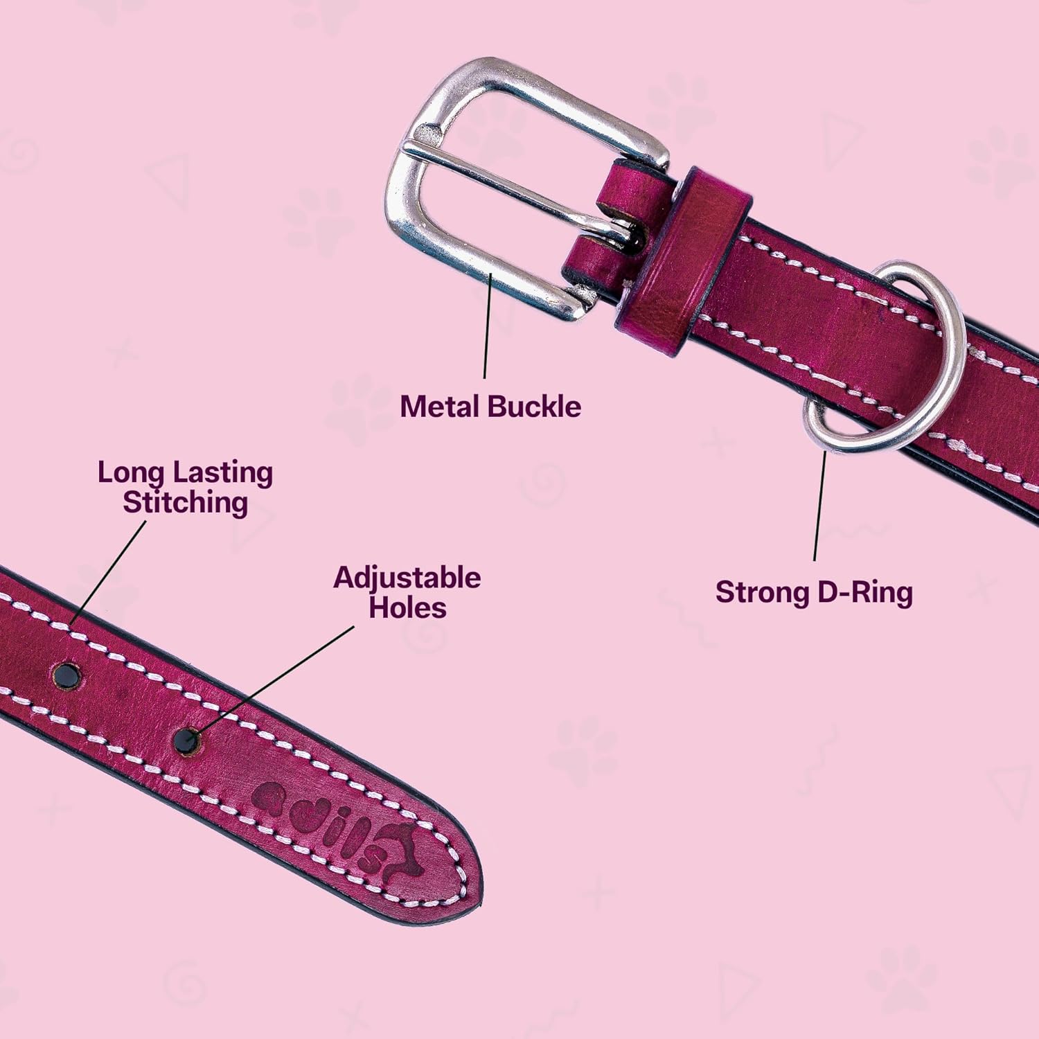 Adil’S Leather Spike Studded Dog Collar – Adjustable Pet Collar for Small, Medium, Large Dogs Durable & Stylish for Pitbulls, Bulldogs, Mastiffs & Guard Dogs