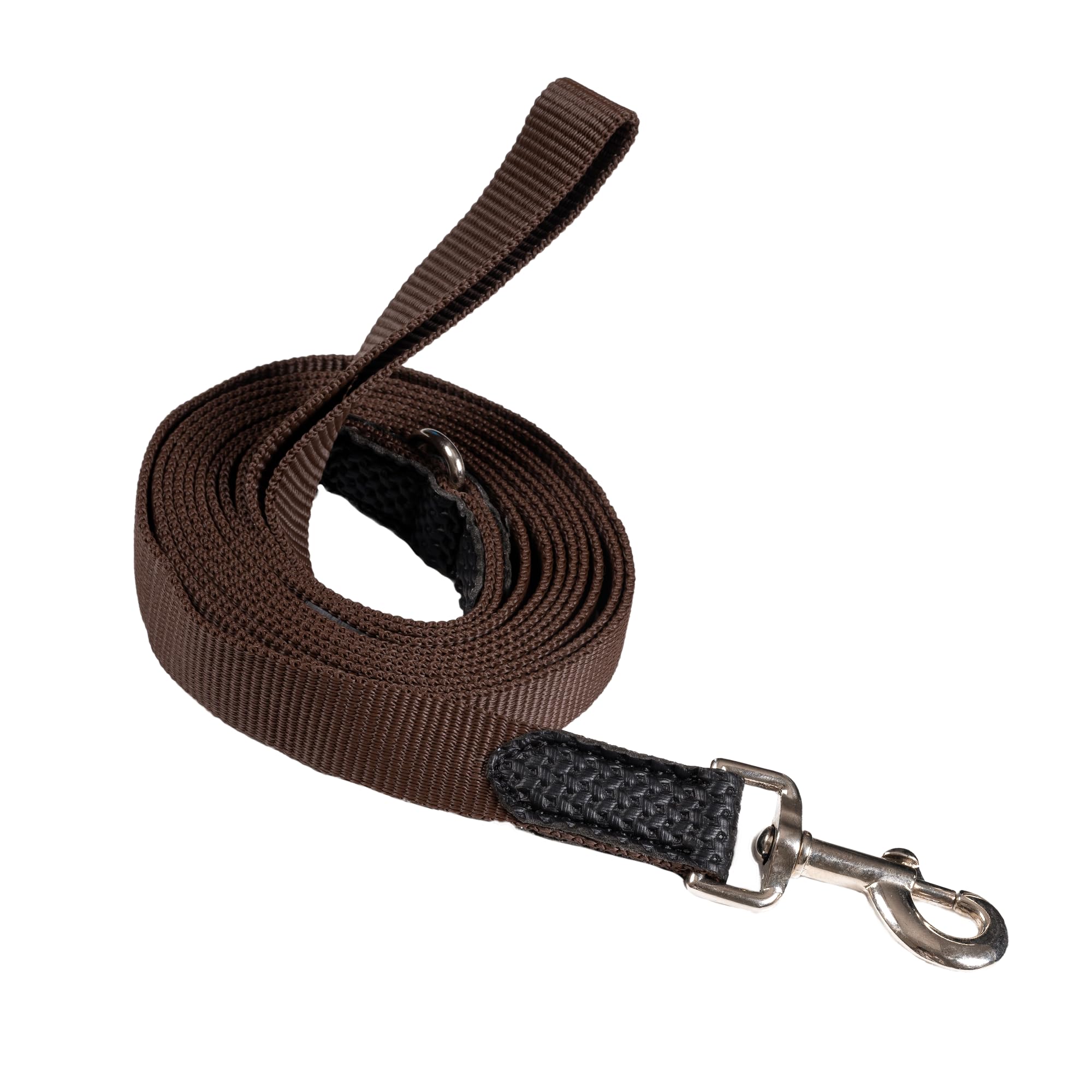 Adil’s 10FT Adjustable Dog Leash Features a Soft Leather Handle, Strong Nylon, and a 360° Swivel Hook—Durable, Comfy, and Ideal for Small to Large Dogs.