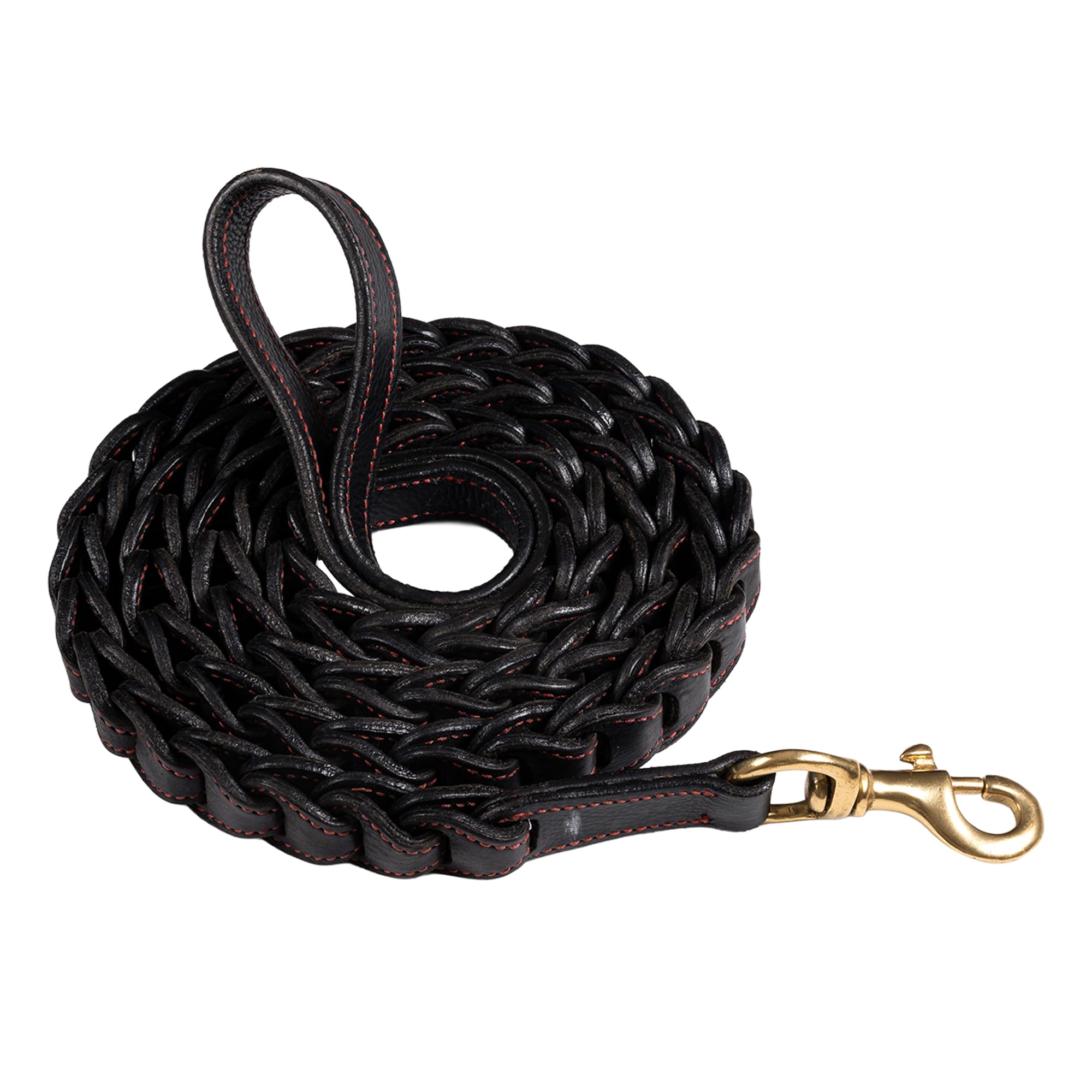 Adil’s Genuine Leather Loop Dog Leash – Heavy-Duty 5ft Leather Leash with Soft Inner Padding Strong Stitch Finish & 360° Rotating Swivel Hook for Safe Comfortable Control for Small Medium & Large Dogs