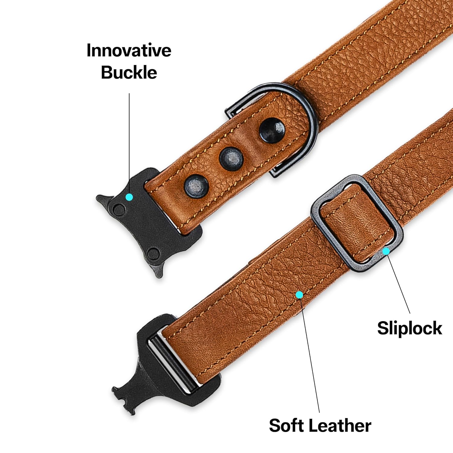 Adil’S Softy Leather Dog Collar 1inch, Dog Neck Belt for Medium to Large Pets – Leather Collars for Dog, Neck Adjustable 12-26 Inch