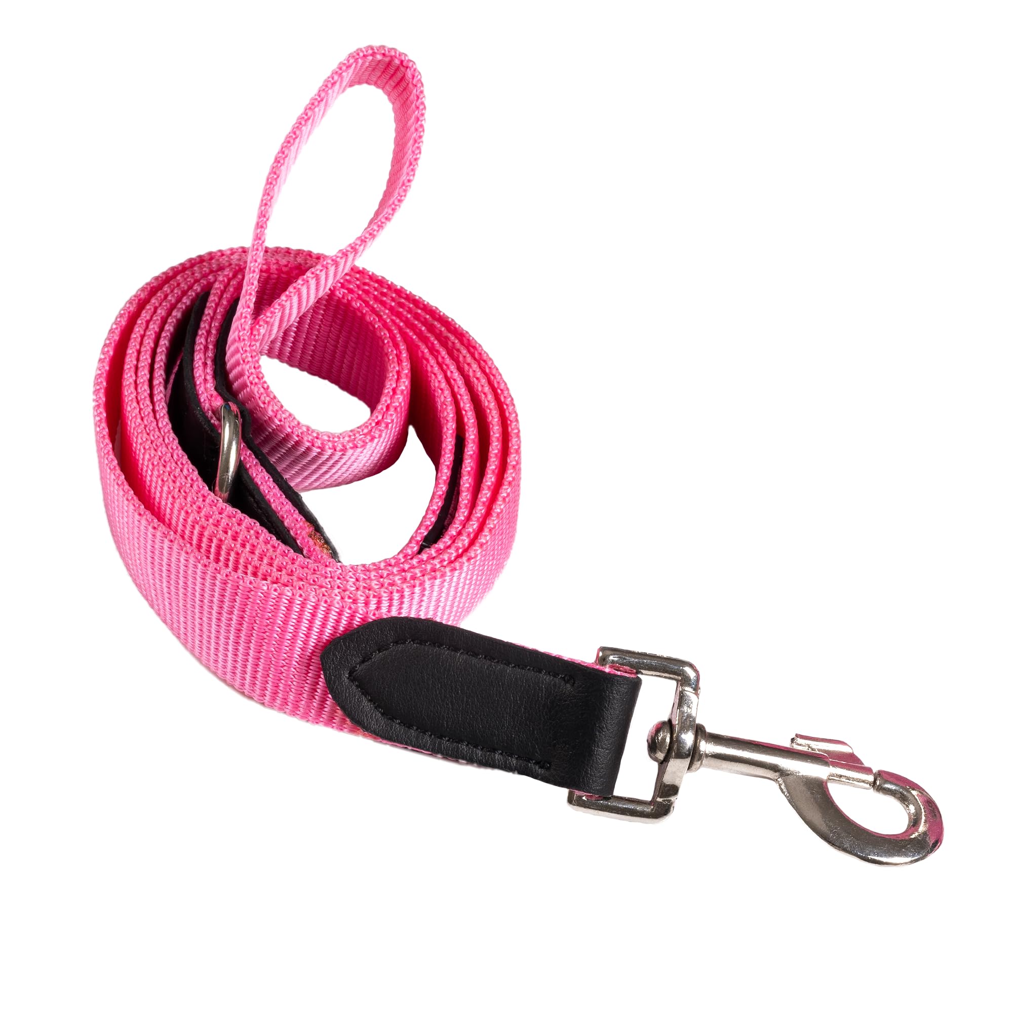 Adil’s 5FT Adjustable Nylon Dog Leash with Soft Leather Handle – Durable Long Lead with 360° Swivel Hook – Strong, Tangle-Free Leash for Walking & Training Small, Medium & Large Dogs